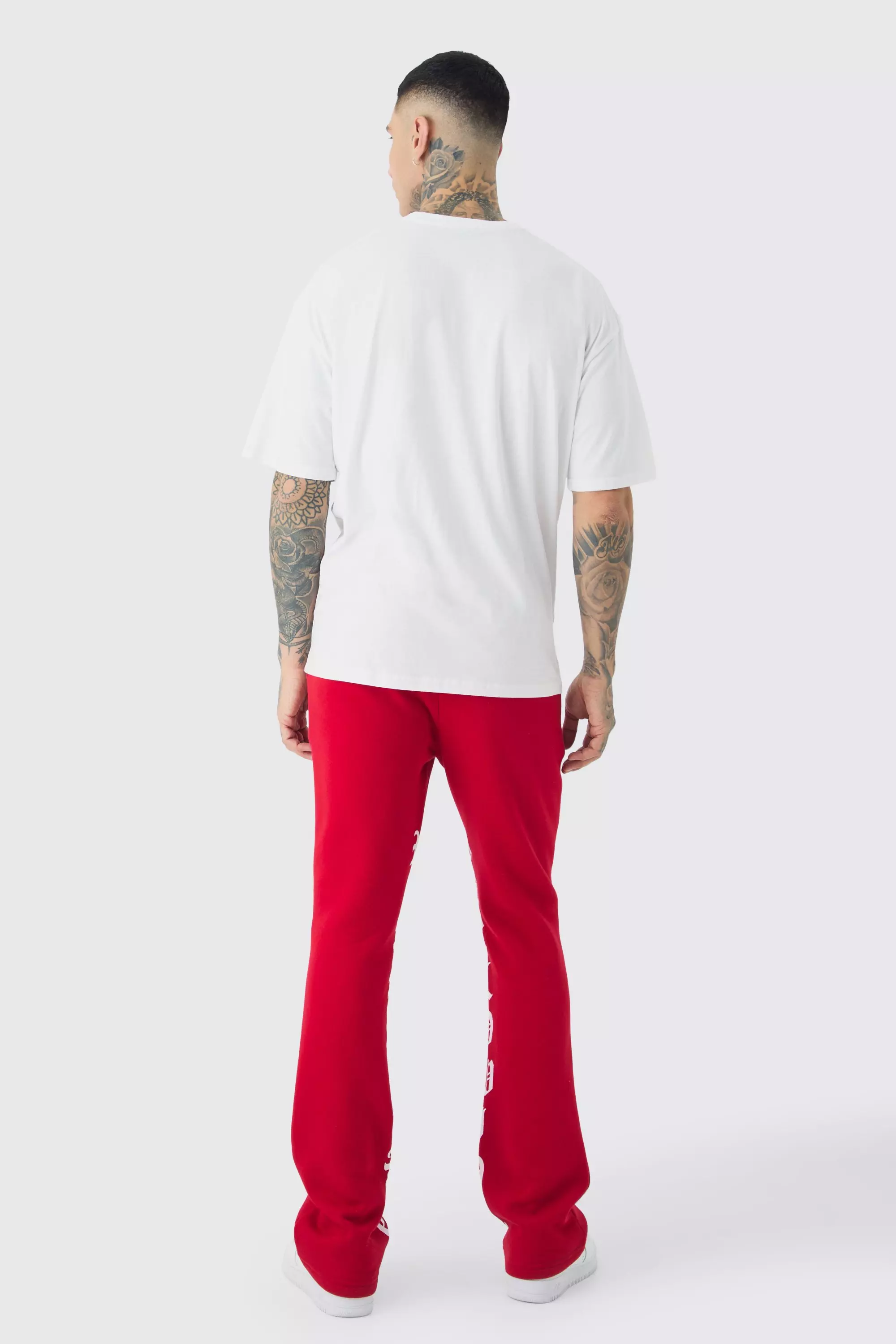 Tall weißes T-Shirt mit Love Herz Stickerei, White alternatives Bild