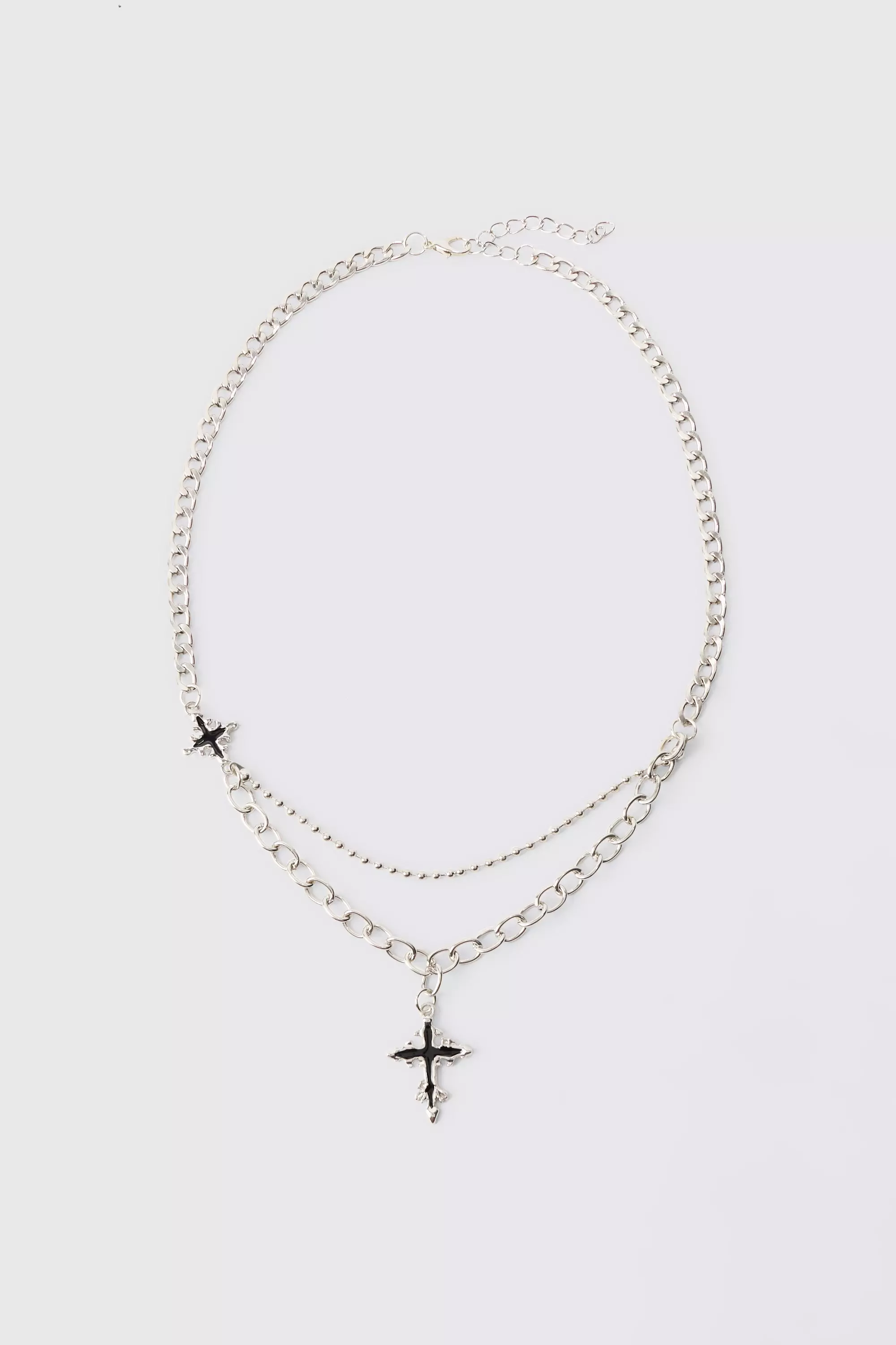 Cross Pendant Necklace Silver