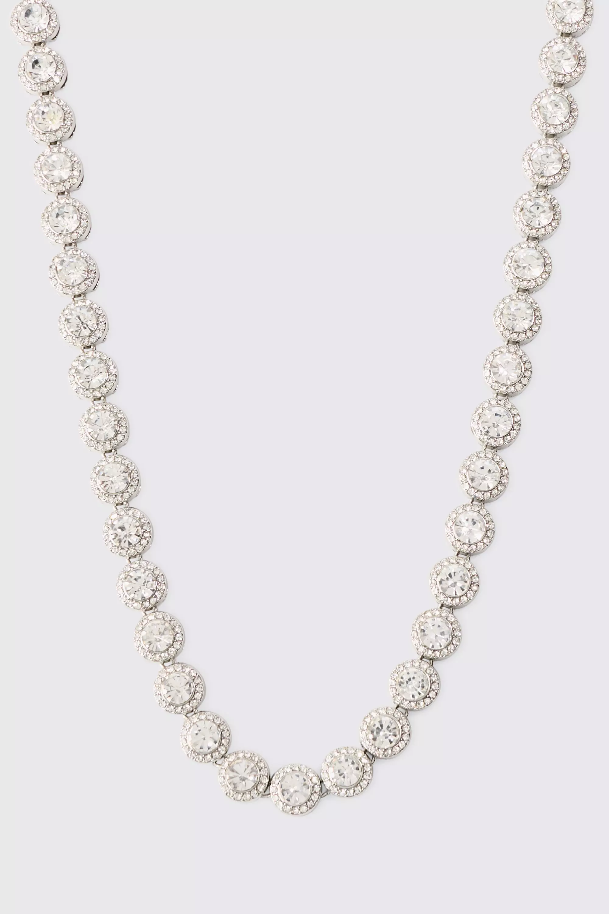 Silver Vergulde Schakel Ketting Met Steentjes alternatieve afbeelding