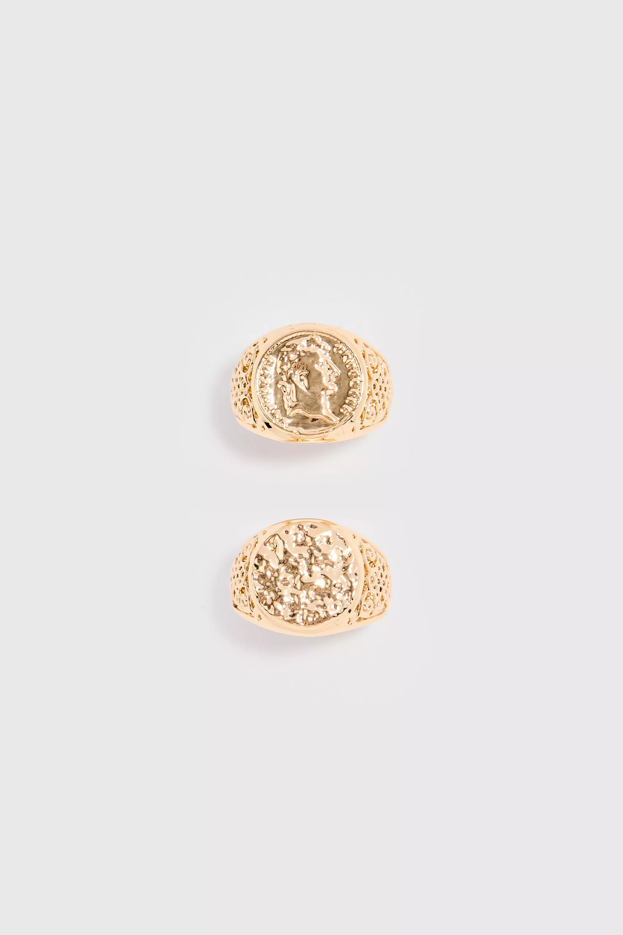 2er-Pack goldene Siegelringe, Gold alternatives Bild