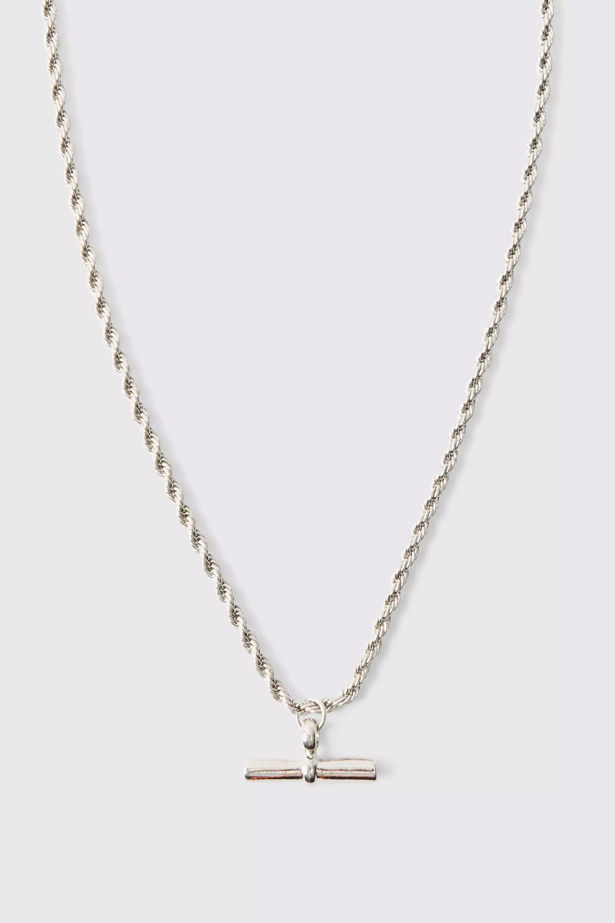 T Bar Pendant Necklace In Silver alternative image