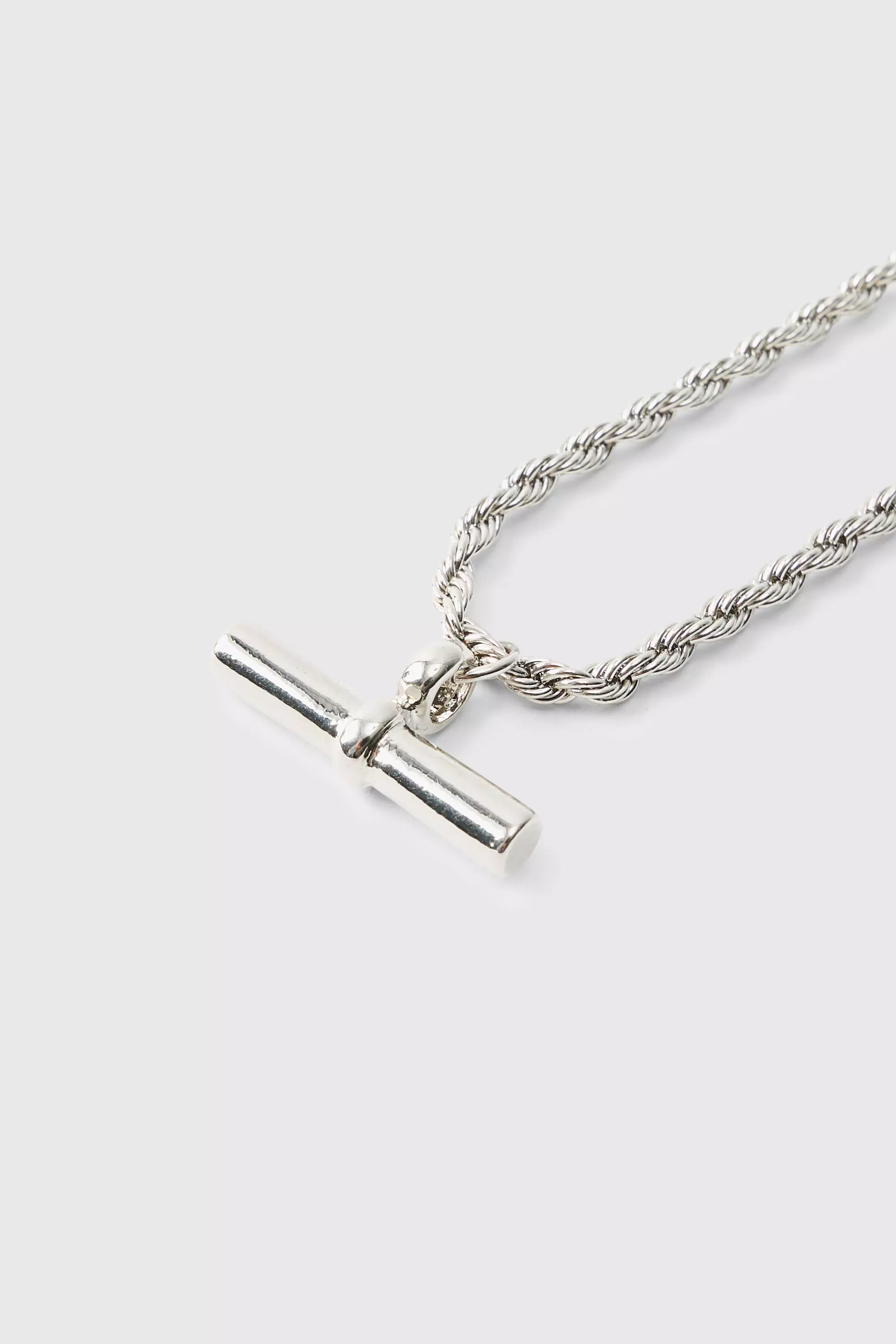 T Bar Pendant Necklace In Silver alternative image