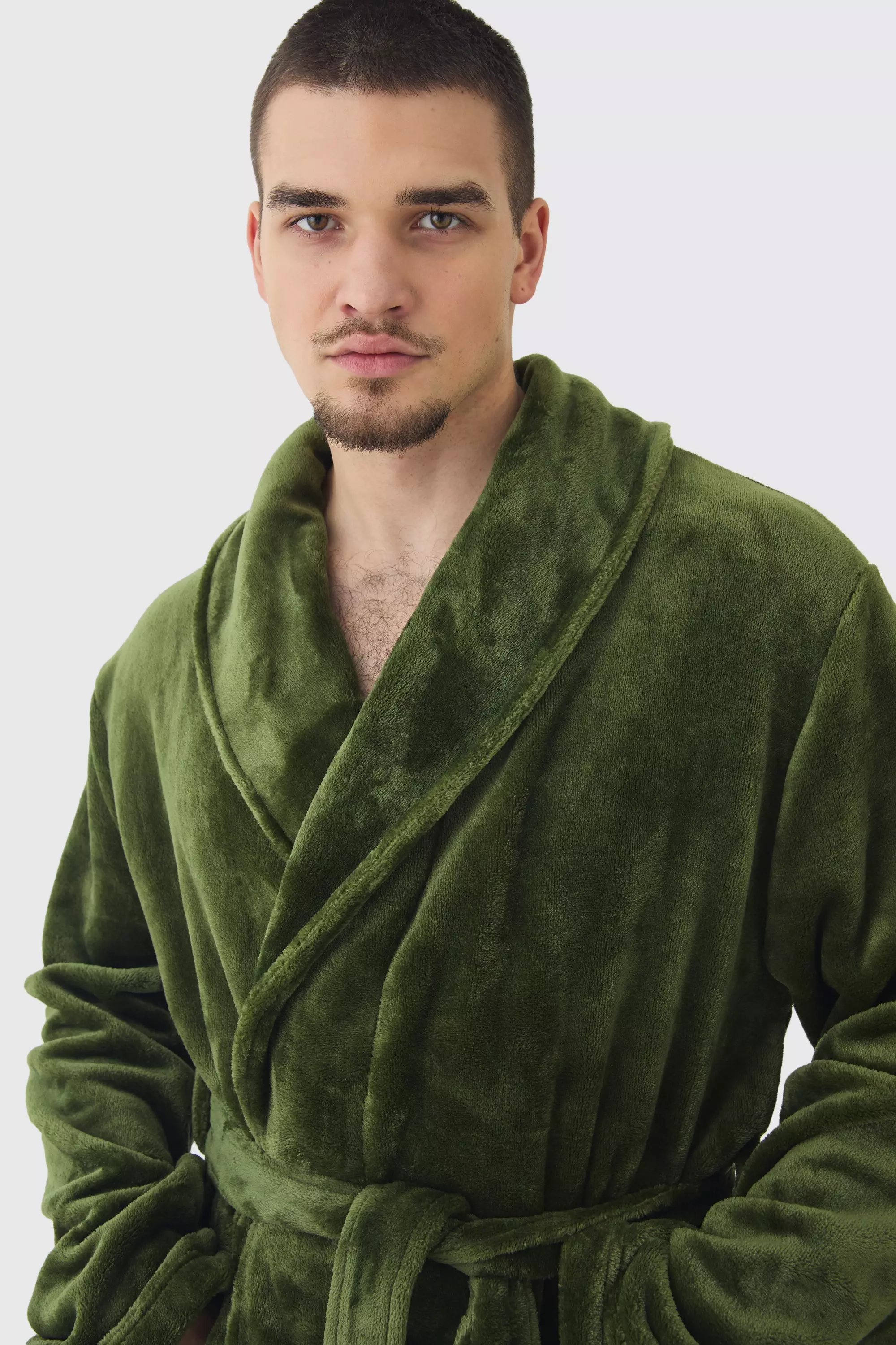 Tall Fluffy Dressing Gown In Forest alternative image