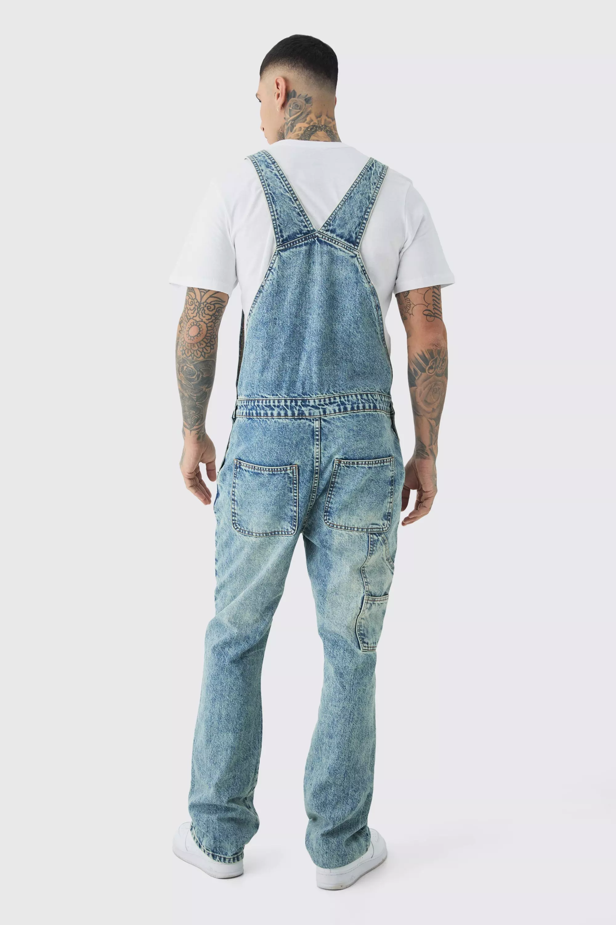 Tall Straight Leg Dungaree | boohooMAN USA