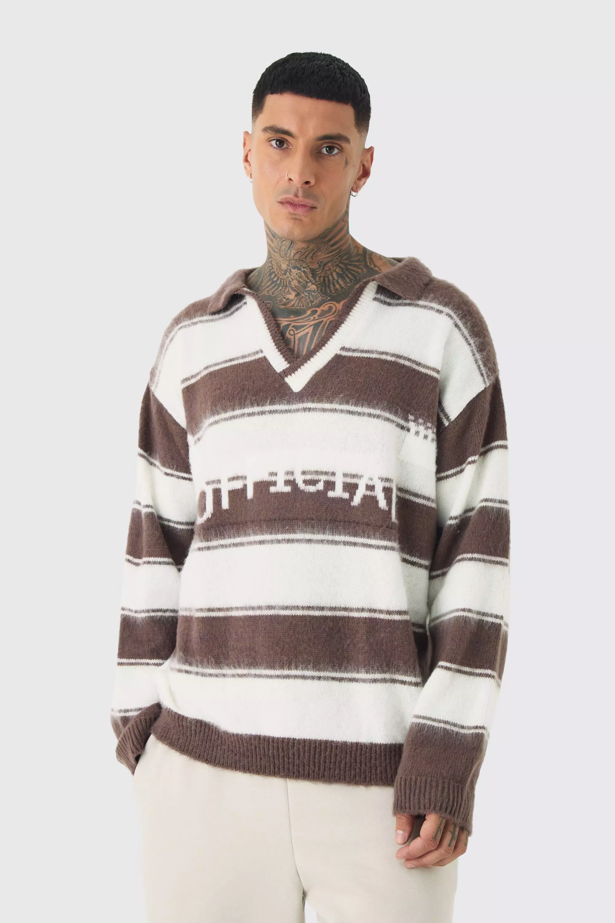 Tall Brushed Knit Official Football Top Ecru