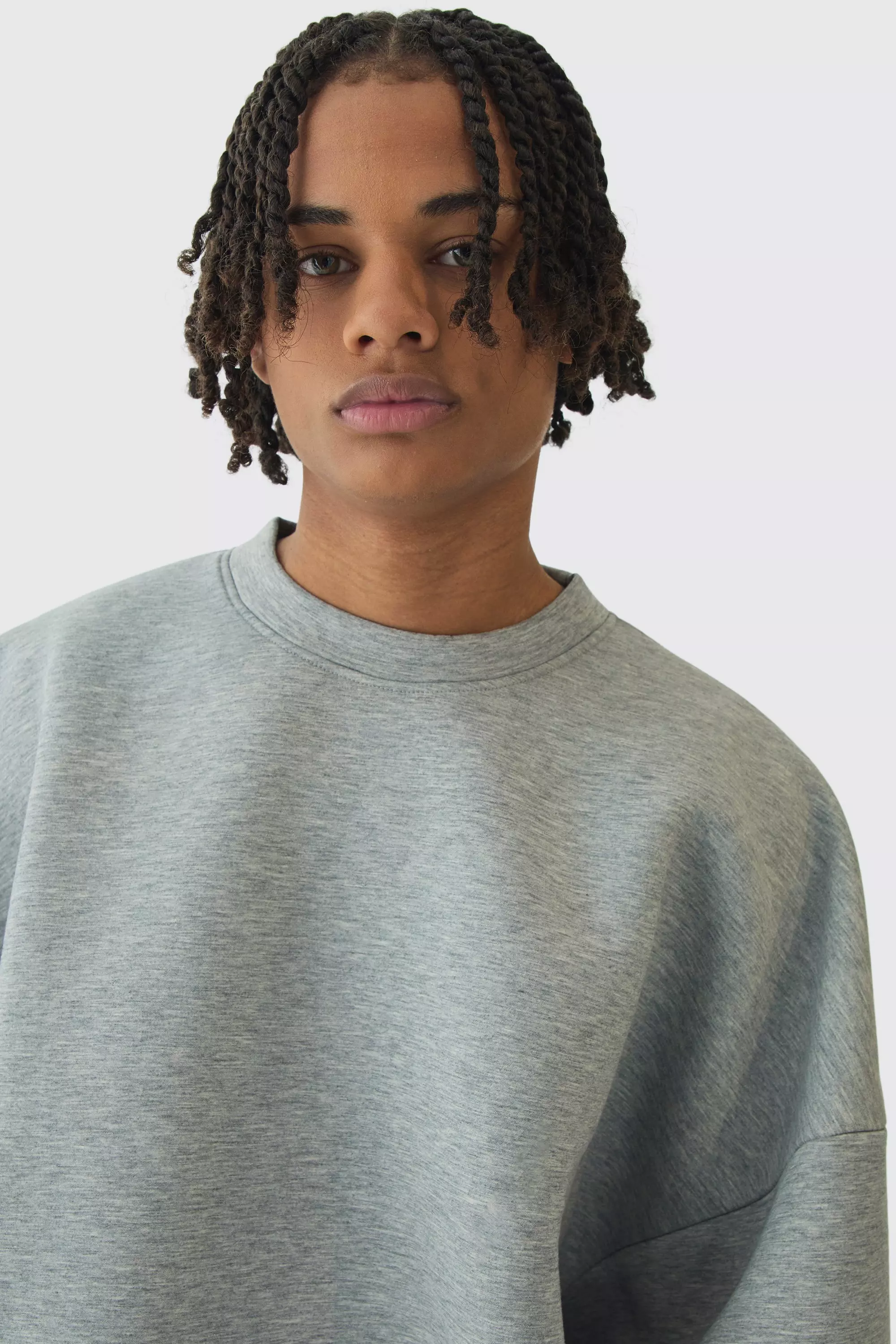 Grey marl Oversized Marl Scuba Sweatshirt alternative image