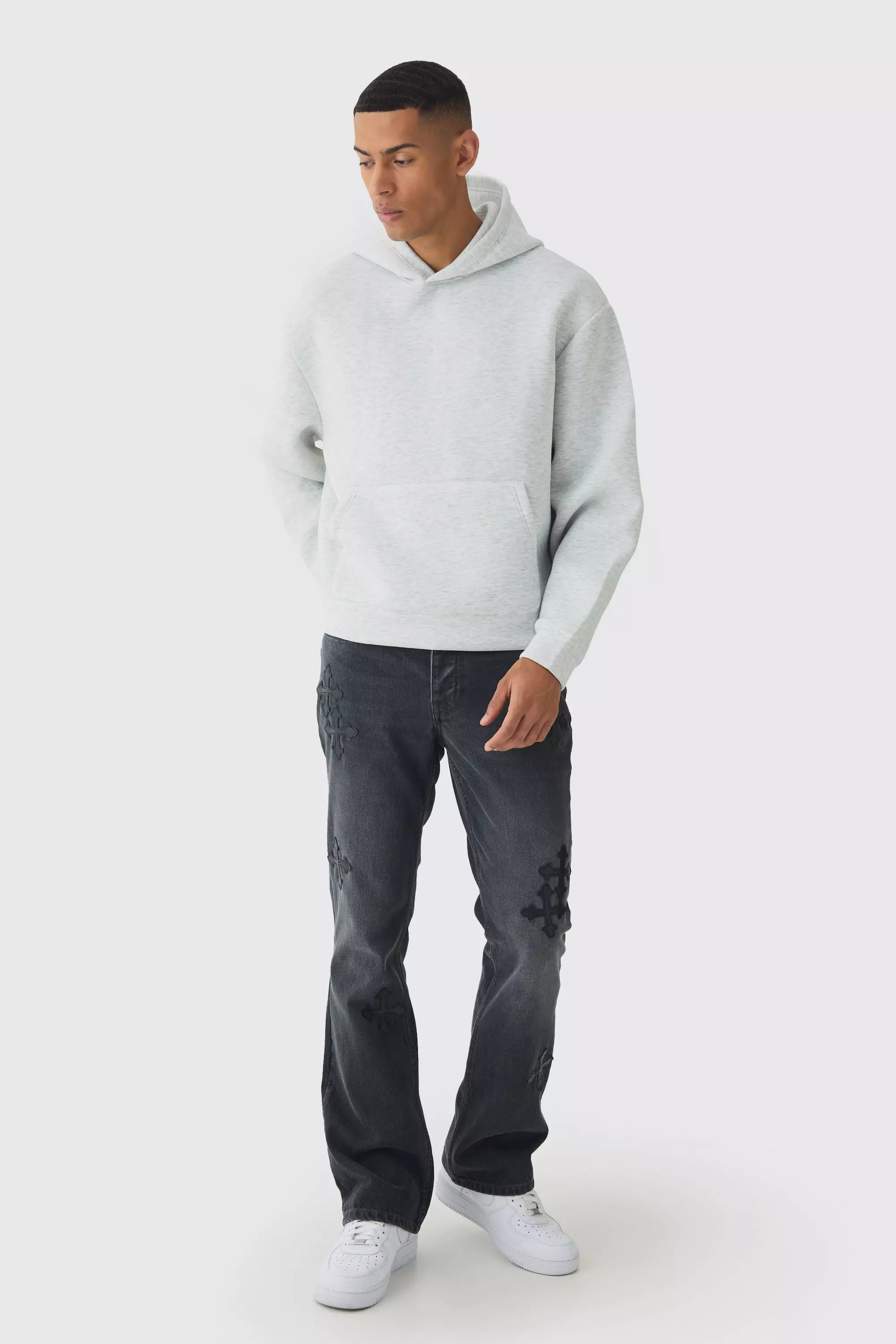 Kastiger Oversize Scuba Hoodie, Ash alternatives Bild