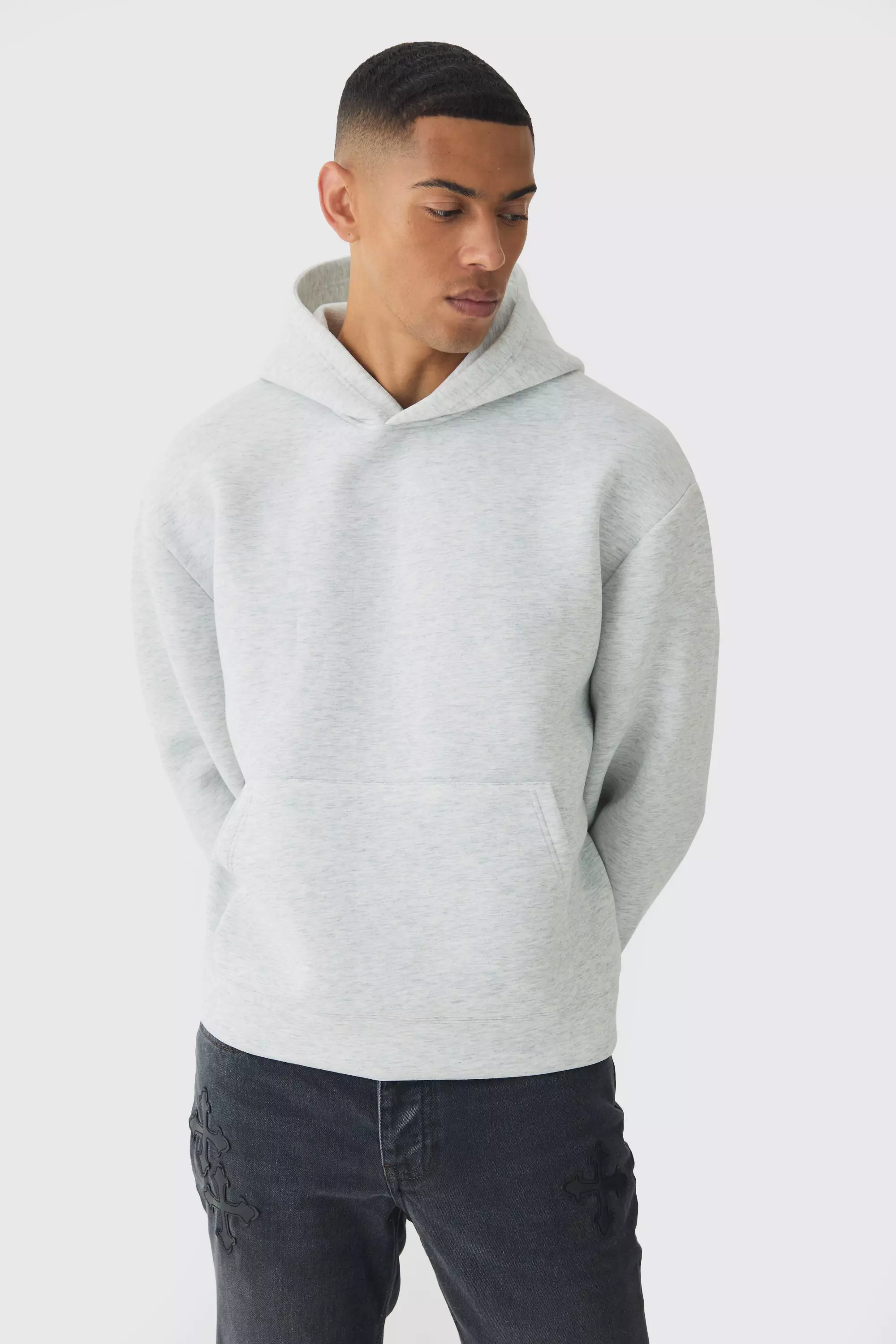 Kastiger Oversize Scuba Hoodie, Ash alternatives Bild