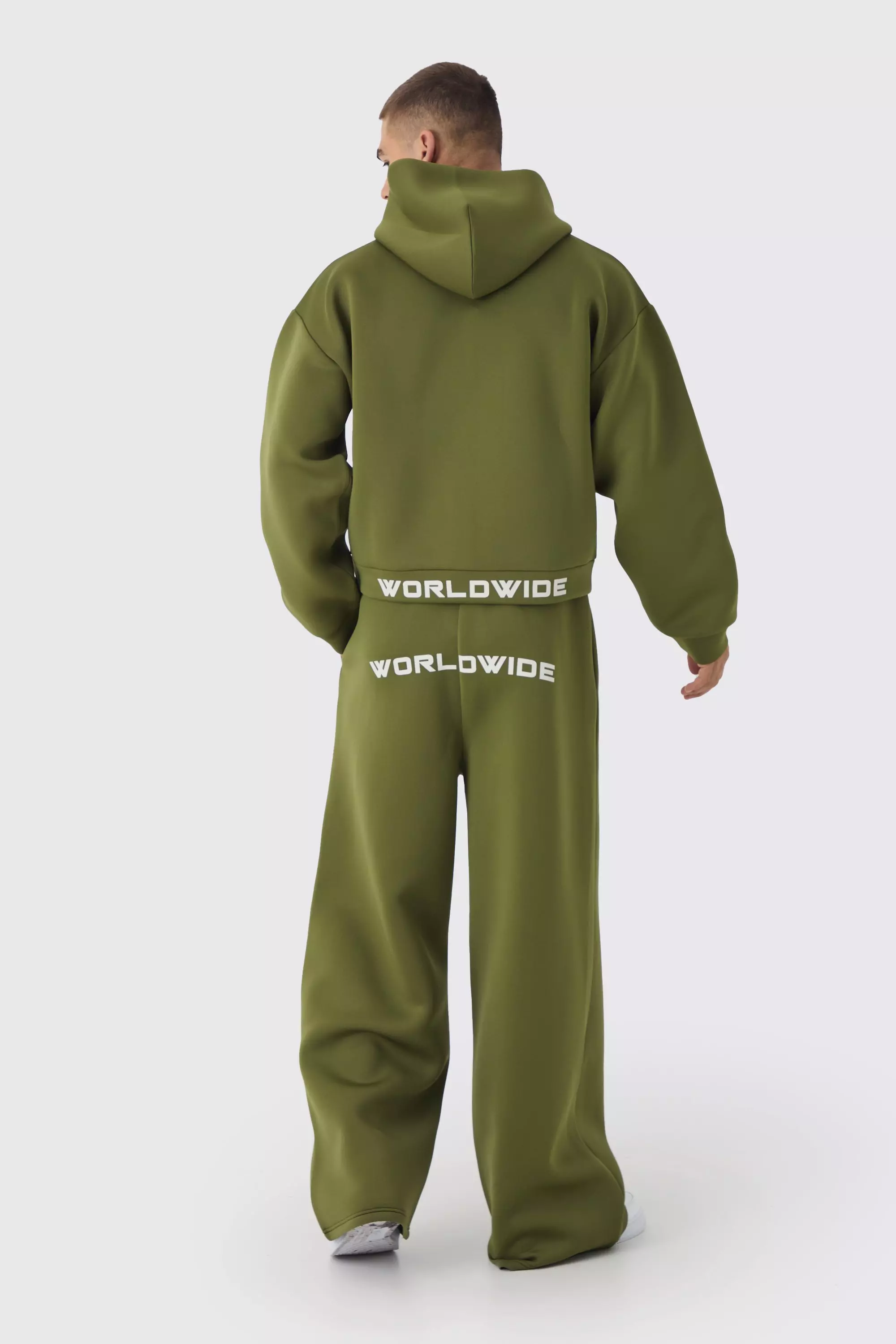 Oversized Extended Waist Relaxed Fit Scuba Hooded Tracksuit | boohooMAN USA