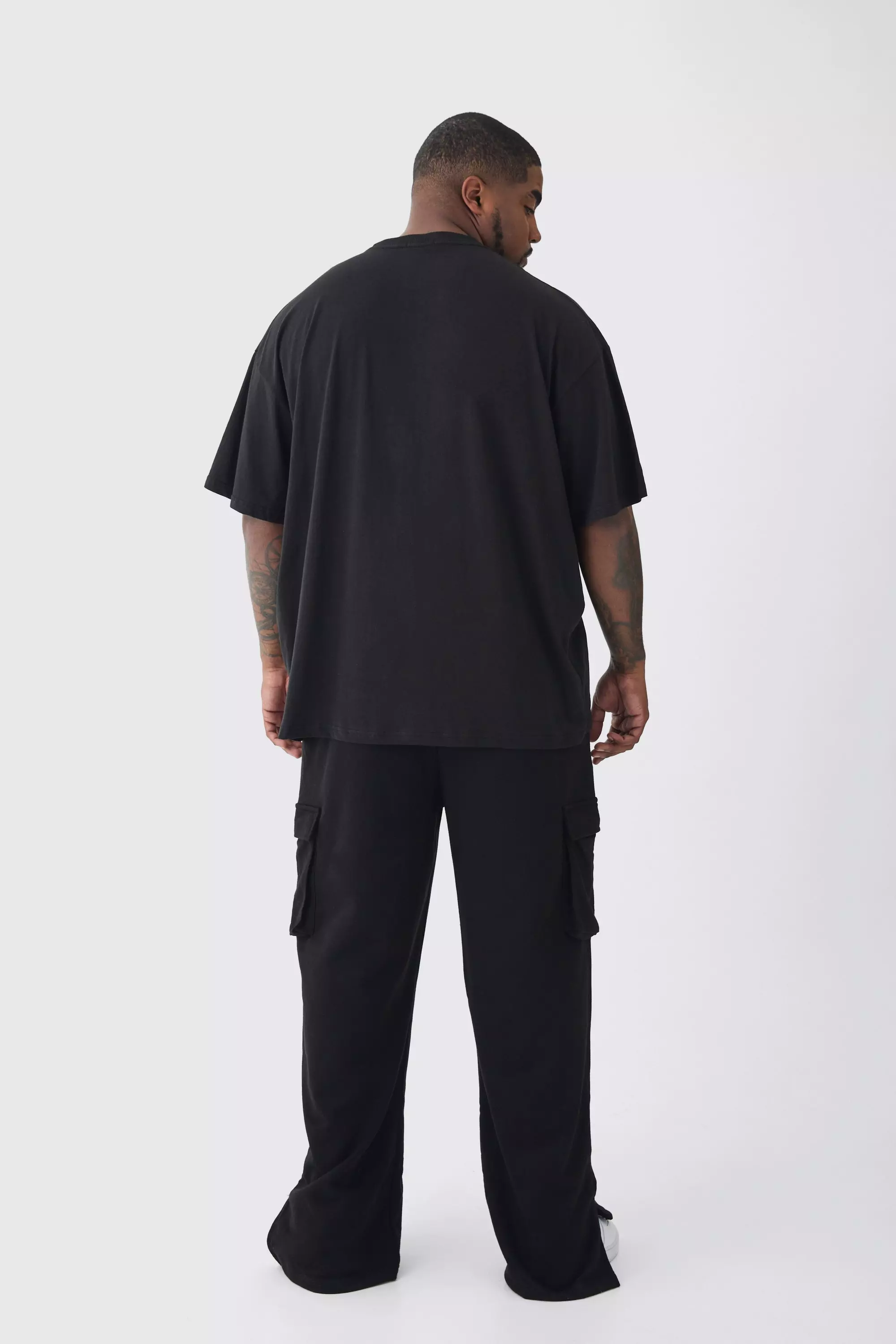 Grande taille - T-shirt oversize à broderie - MAN, Black autre image