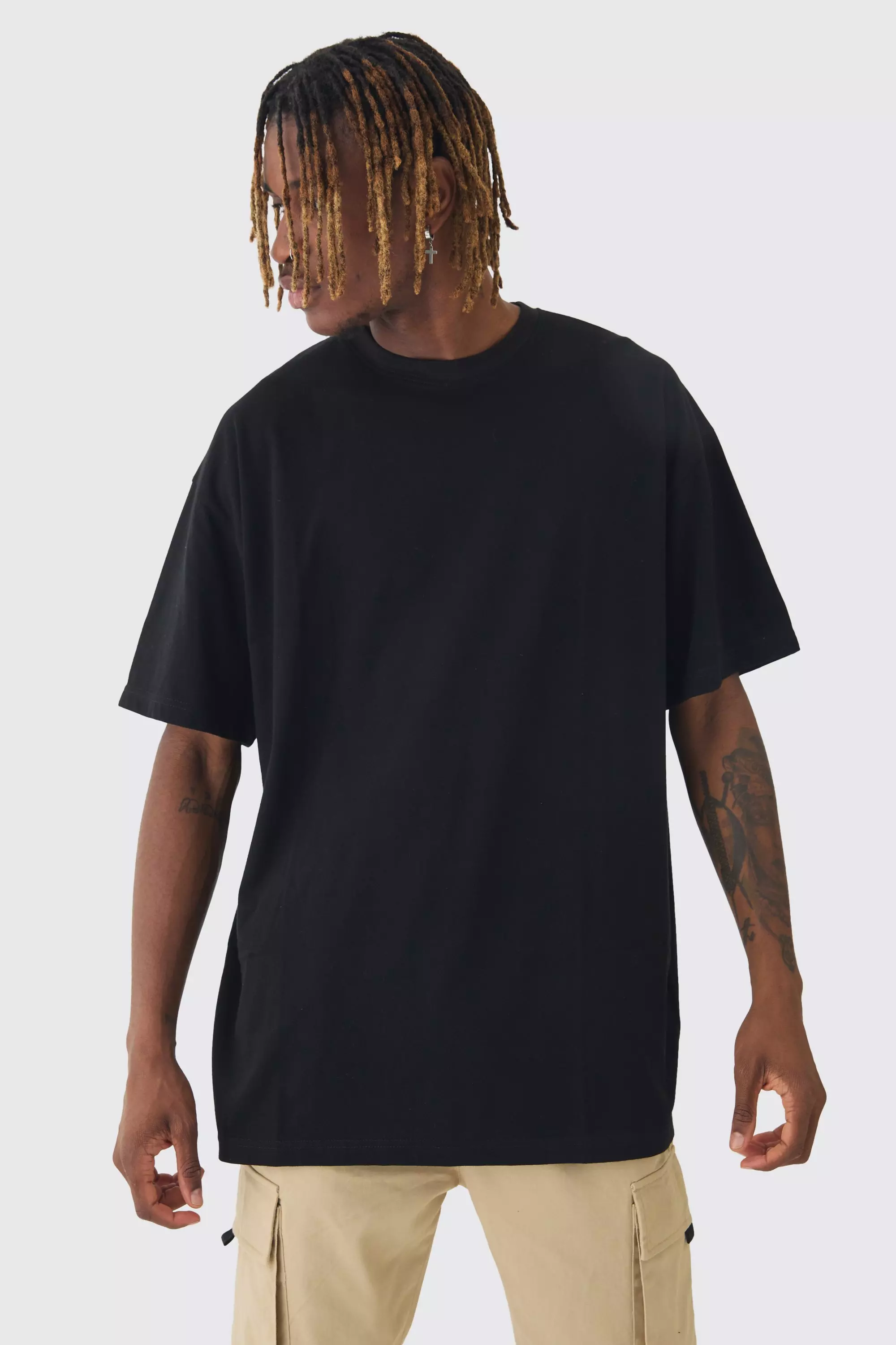 Black Tall 2 Pack Oversized T-shirt