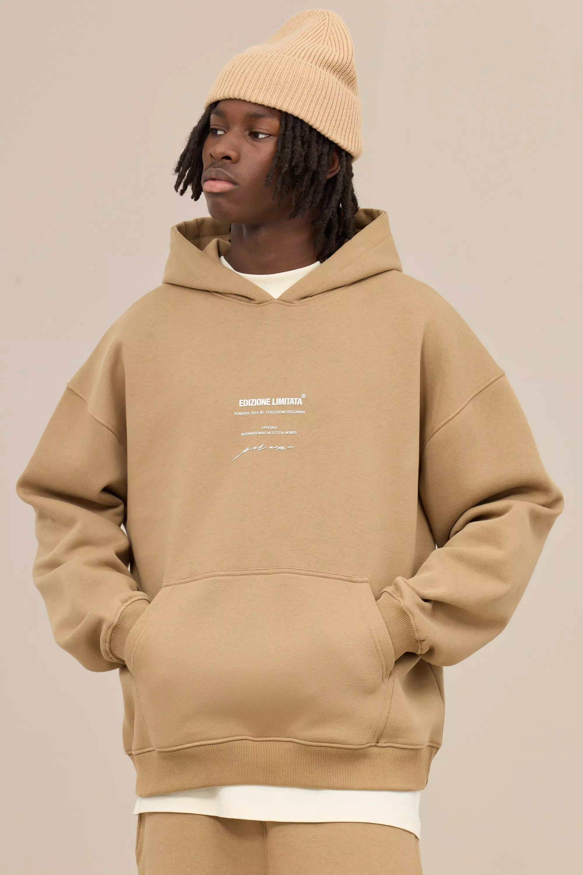 Oversized Heavyweight Hoodie Taupe