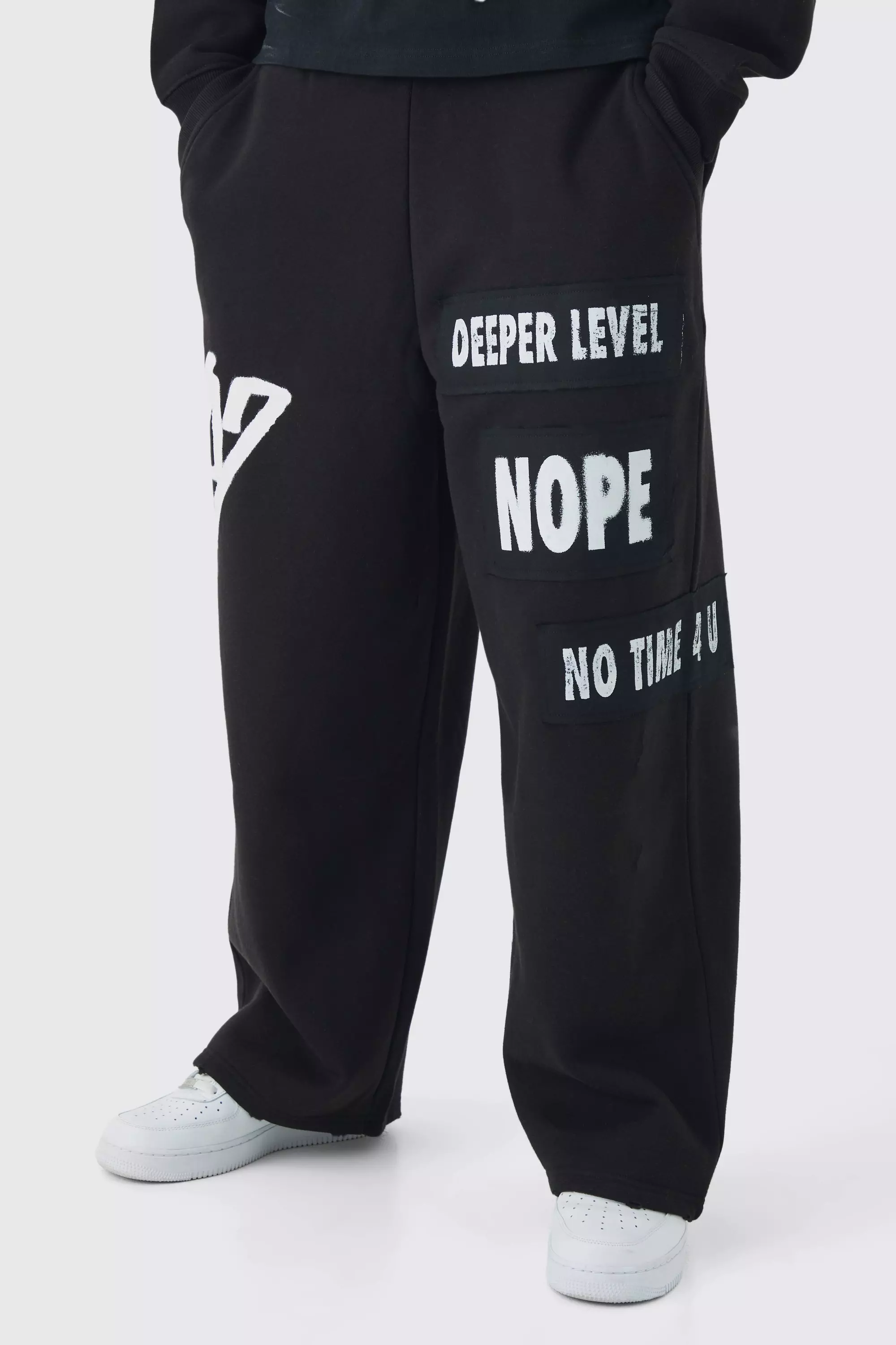 Distressed jogger sweatpants sale