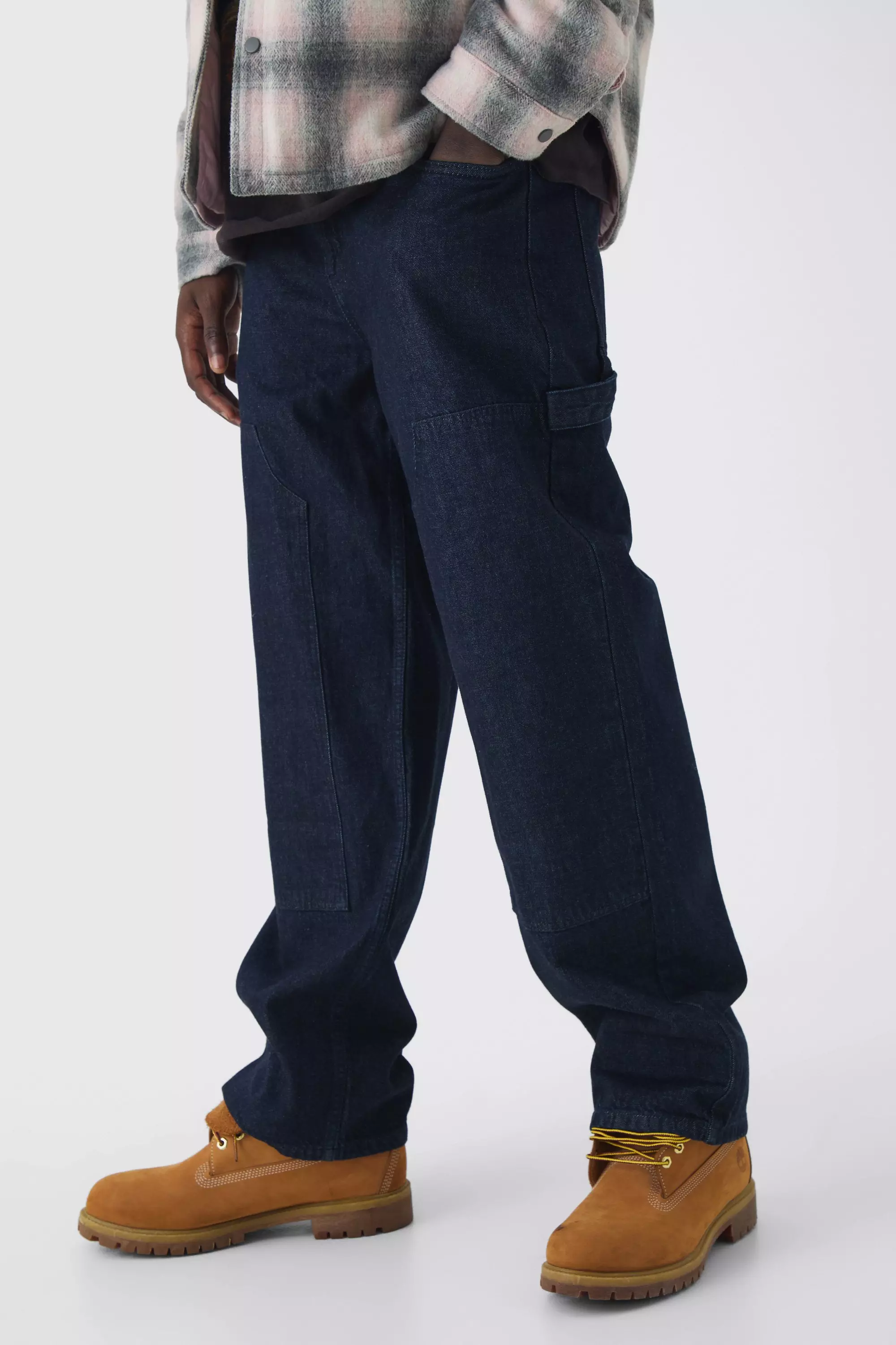 Jean charpentier baggy à double taille, Indigo autre image