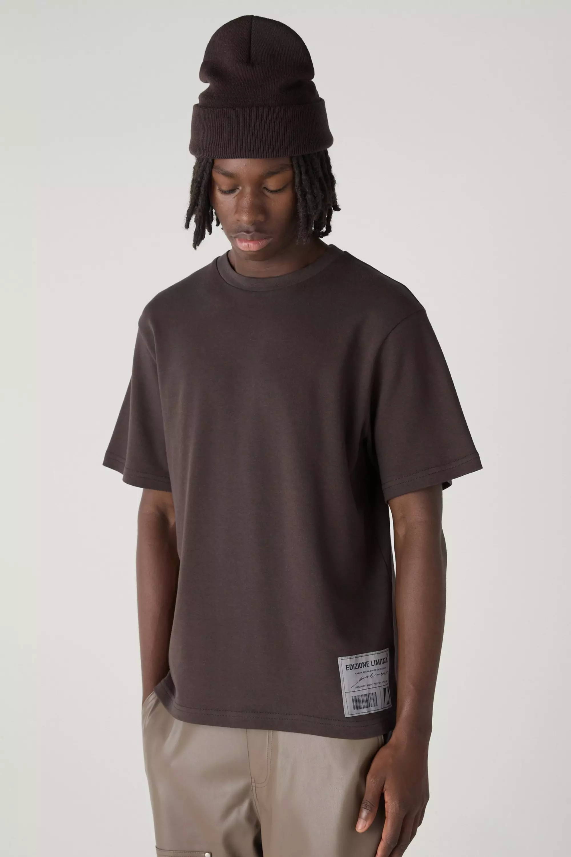 Chocolate Interlock Embroidered Tab T-shirt alternative image