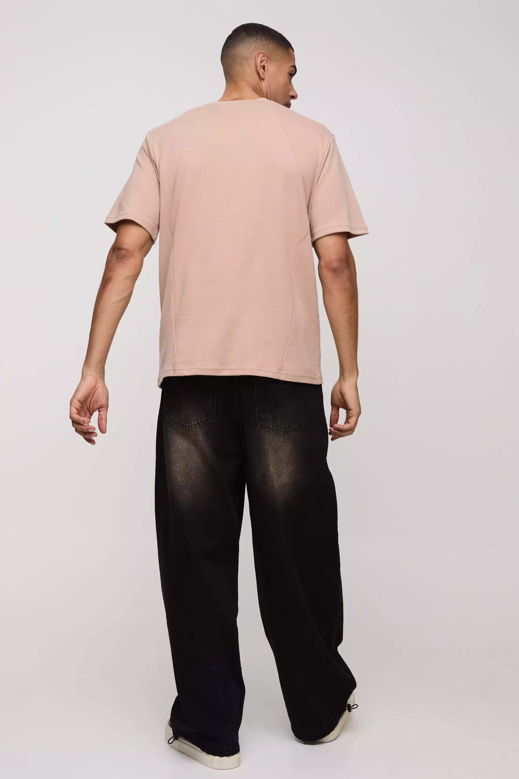 Stone Regular Fit Interlock 3D Print Back Panel T-Shirt alternative image