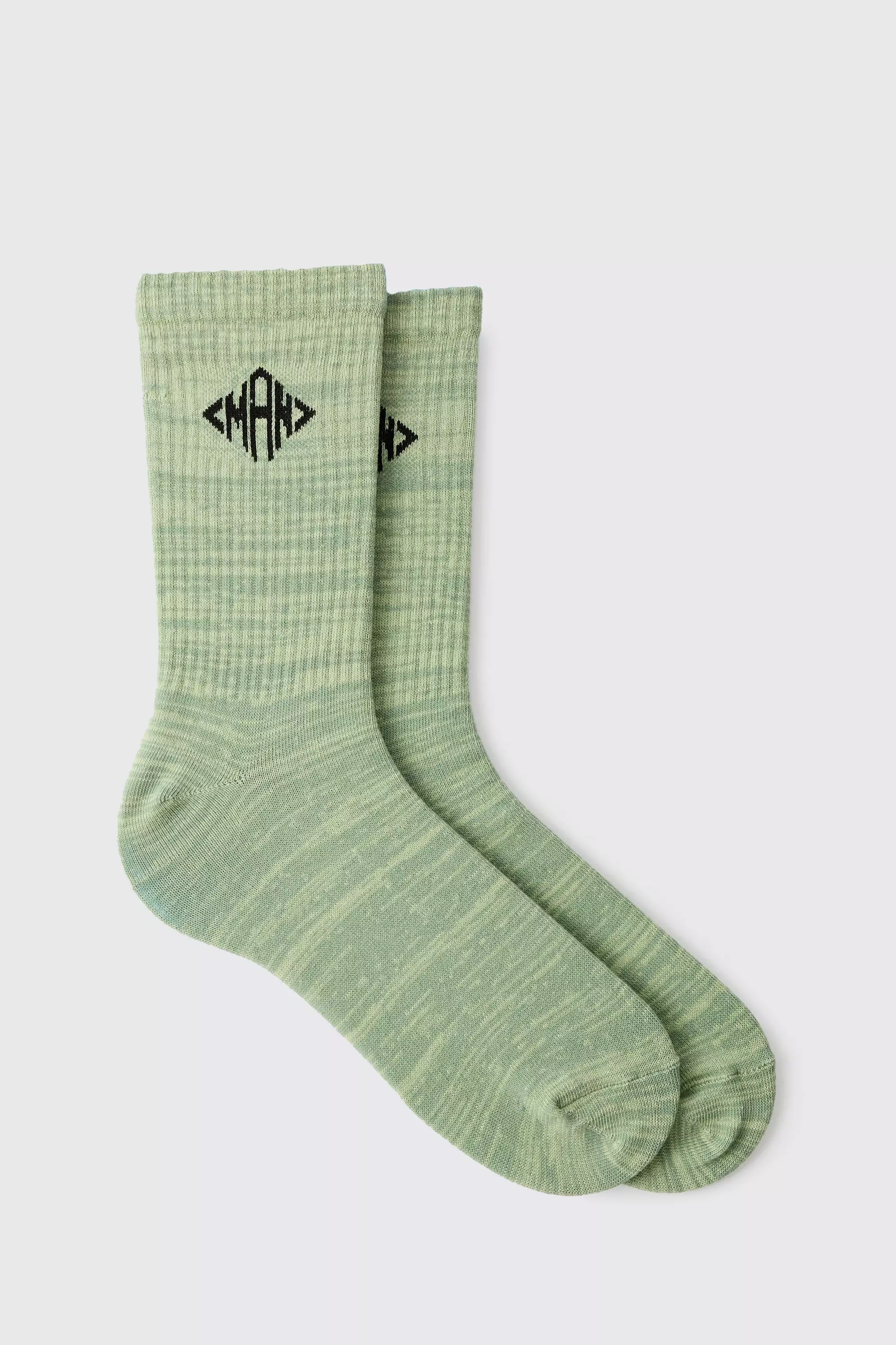 Melierte Sport-Socken mit Man-Logo, Green alternatives Bild