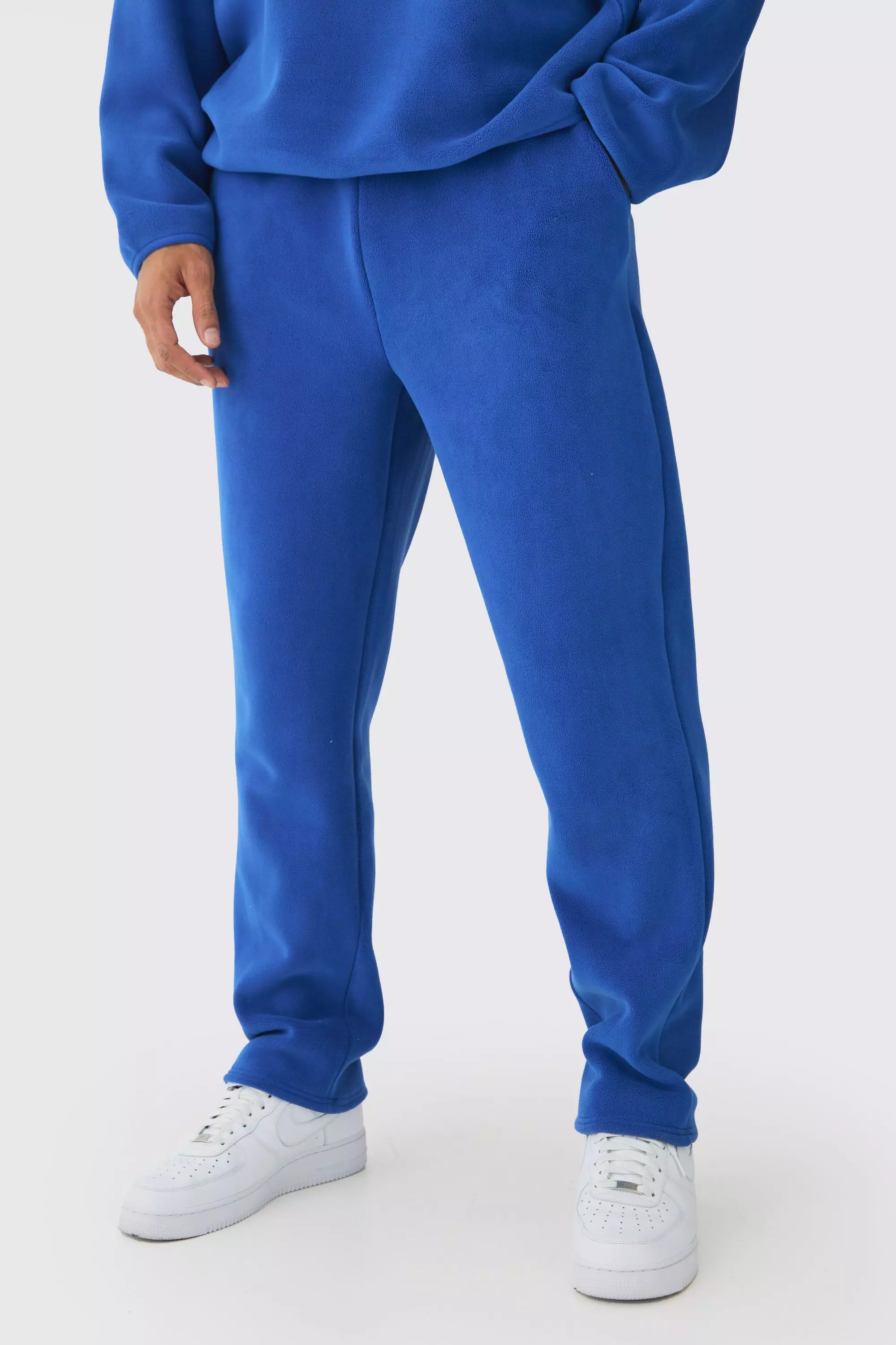 Pantaloni Tuta Dritti In Fleece Polare, Cobalt immagine alternativa