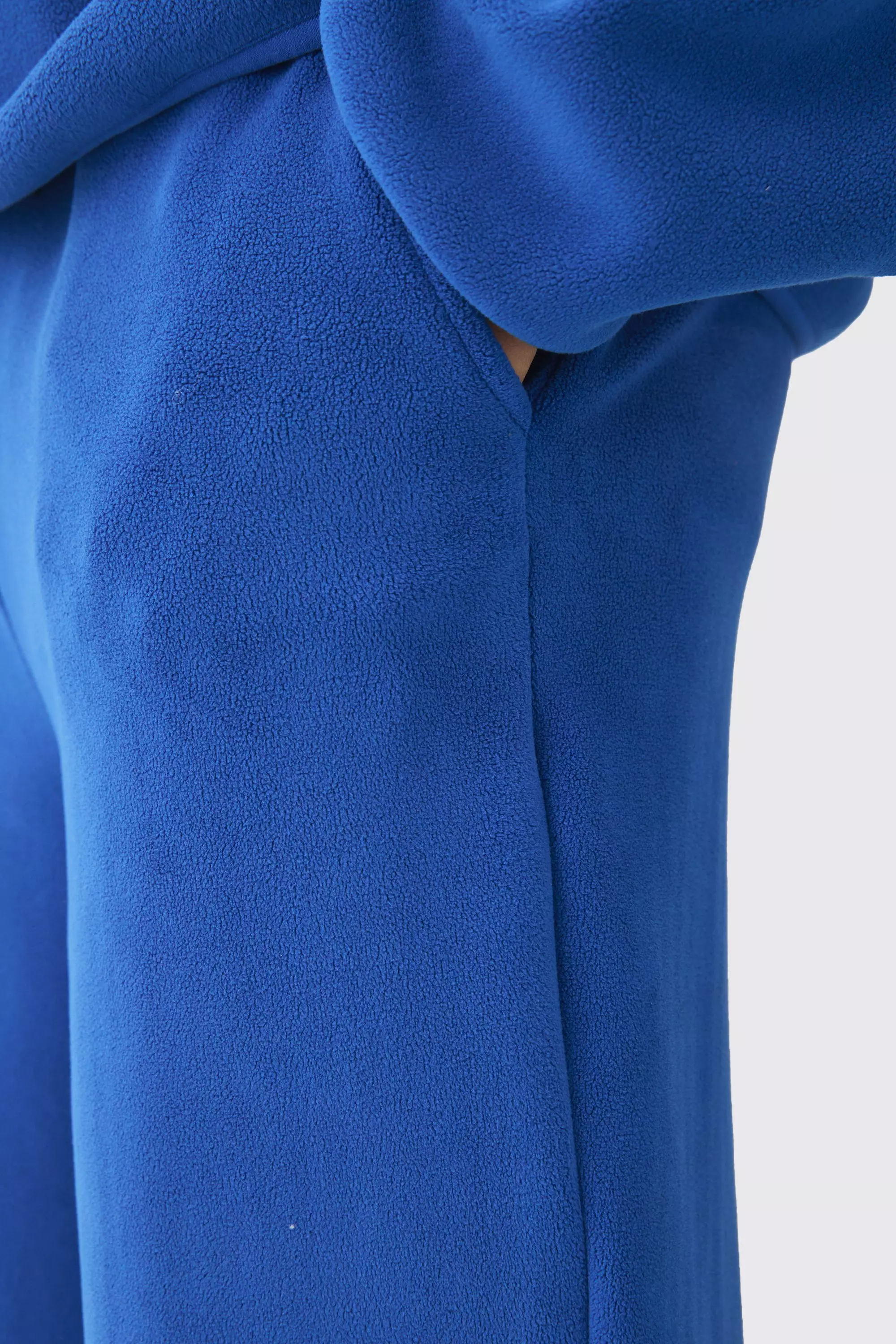 Pantaloni Tuta Dritti In Fleece Polare, Cobalt immagine alternativa
