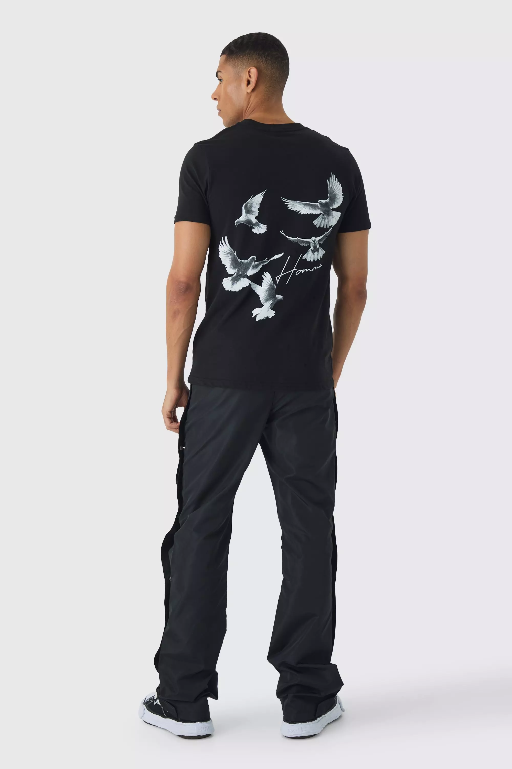 Slim-Fit Cargo-Schlaghose mit elastischem Bund, Black alternatives Bild