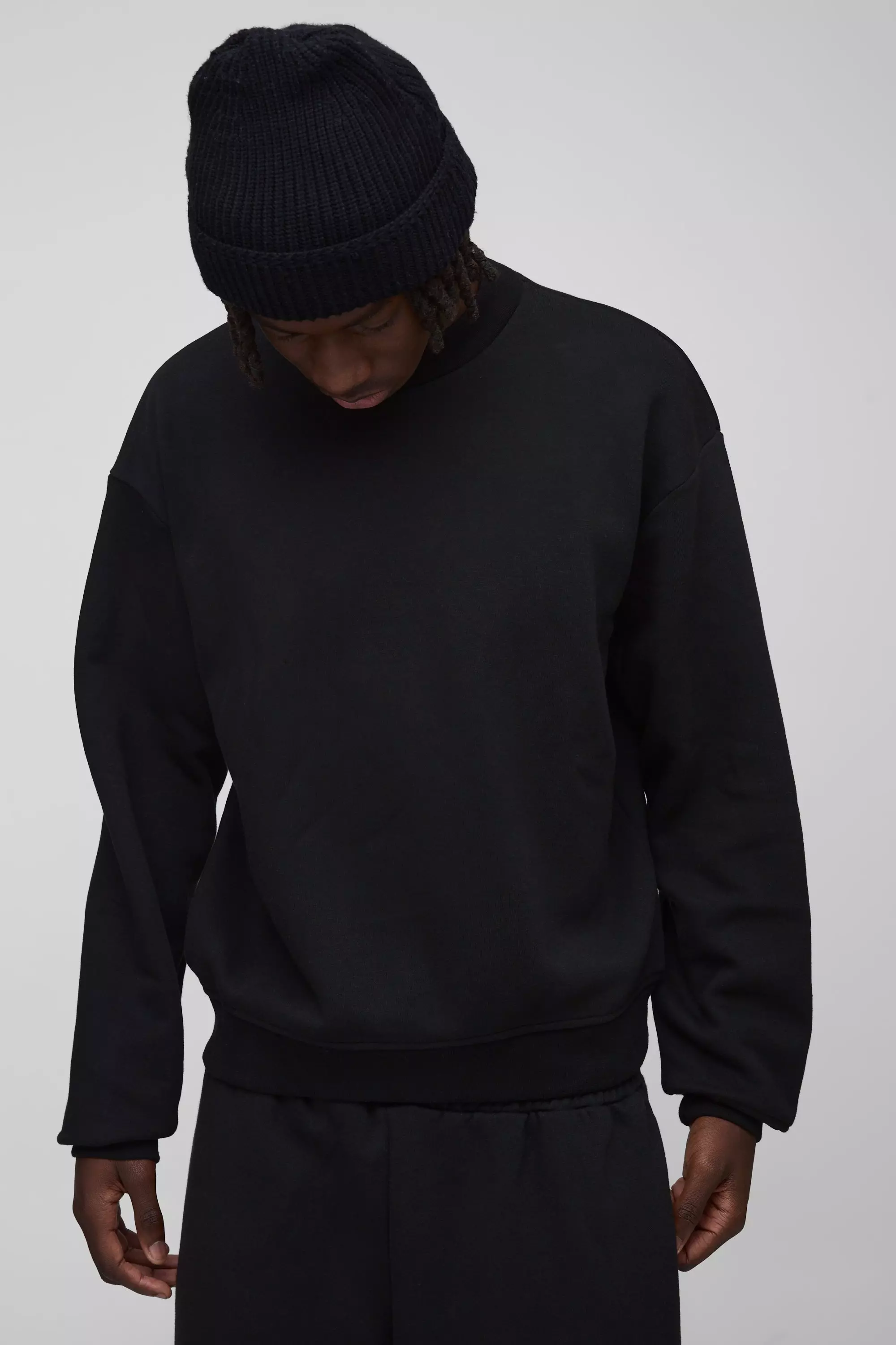 Kastiges Oversize Sweatshirt mit Limited Print, Black alternatives Bild
