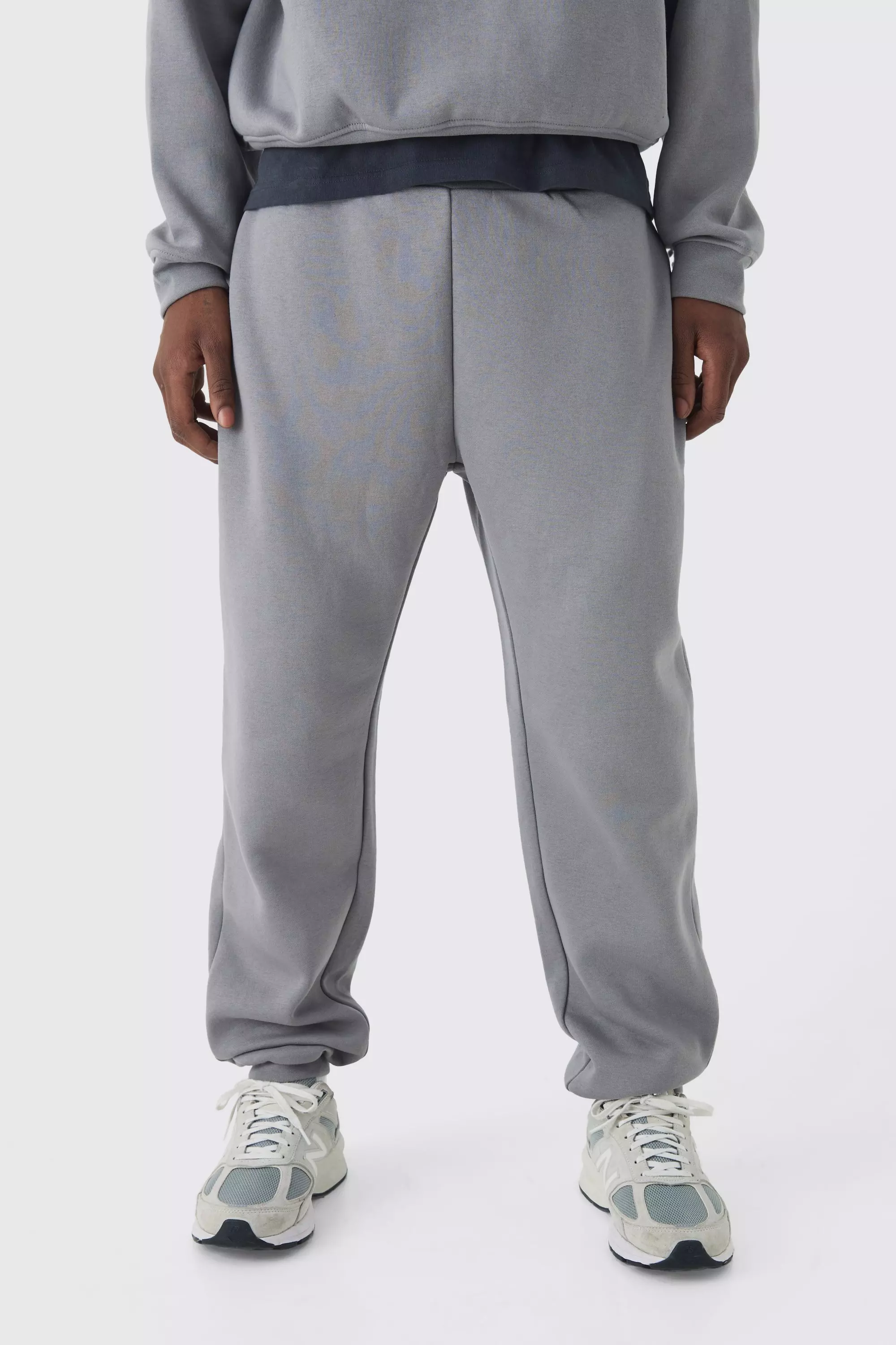 330GSM Slim Fit Basic Sweatpants Charcoal