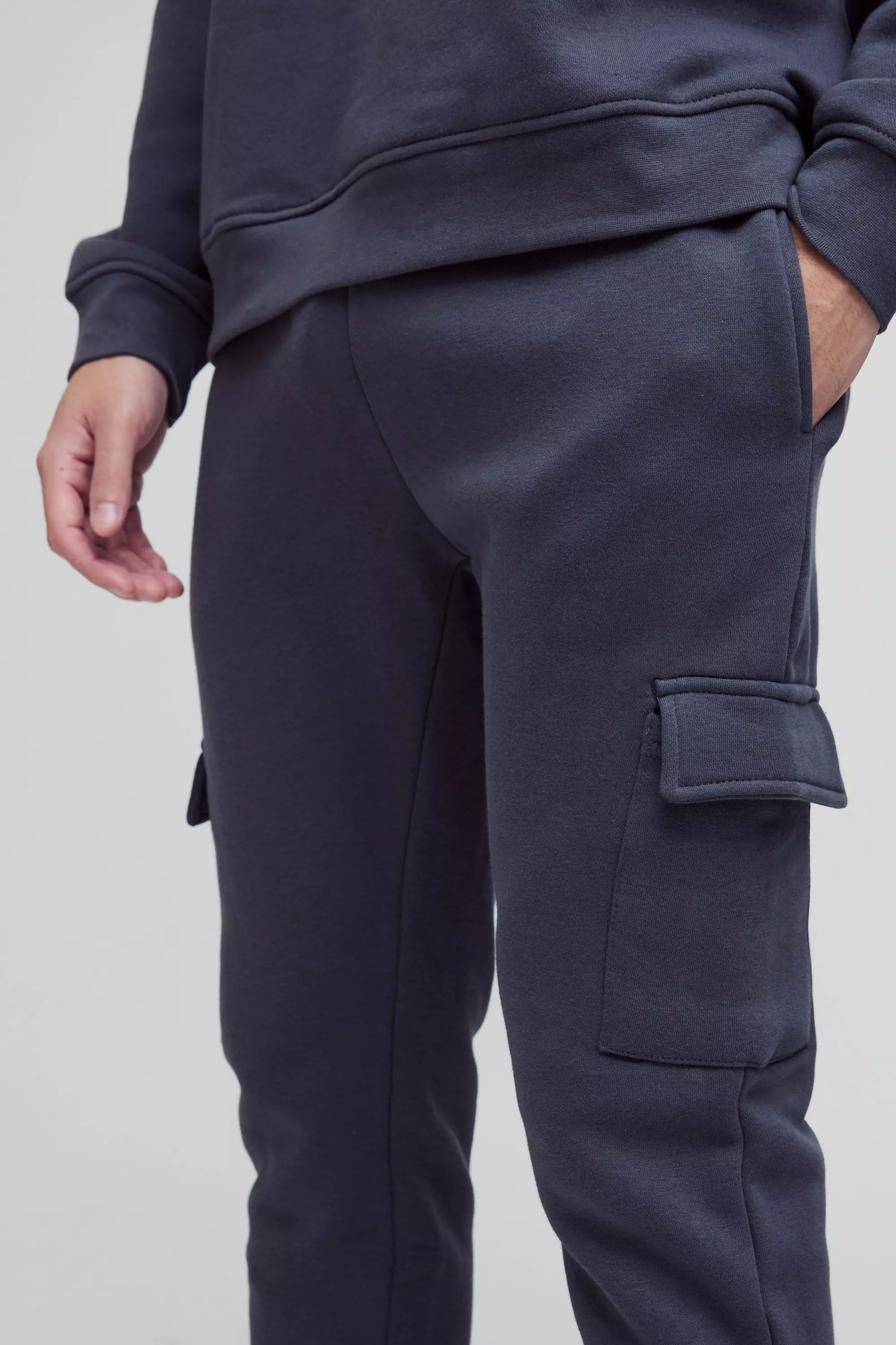 Skinny Basic Cargo-Jogginghose, Charcoal alternatives Bild