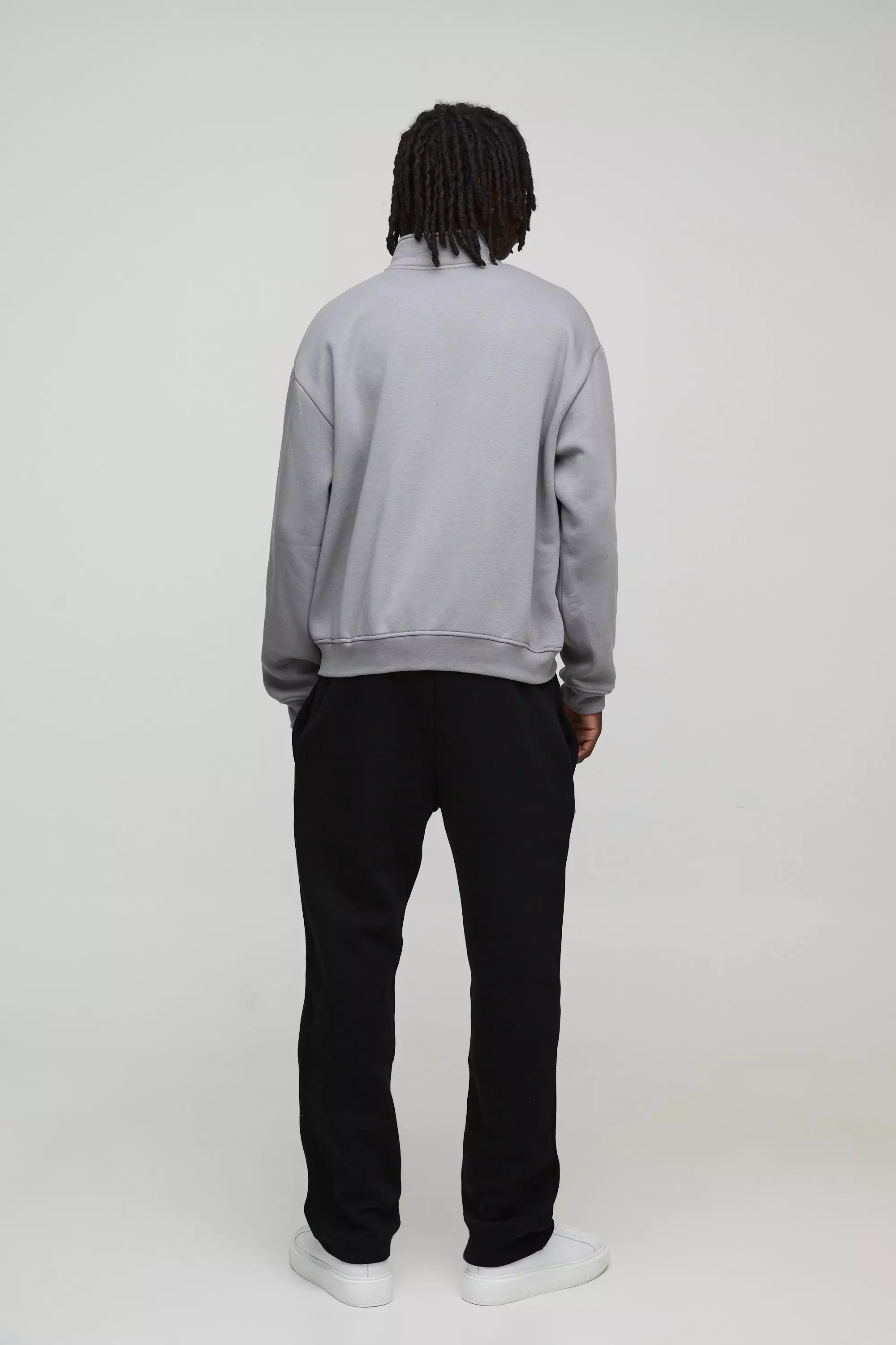 Black 330GSM Straight Leg Basic Jogger With Pintuck alternative image