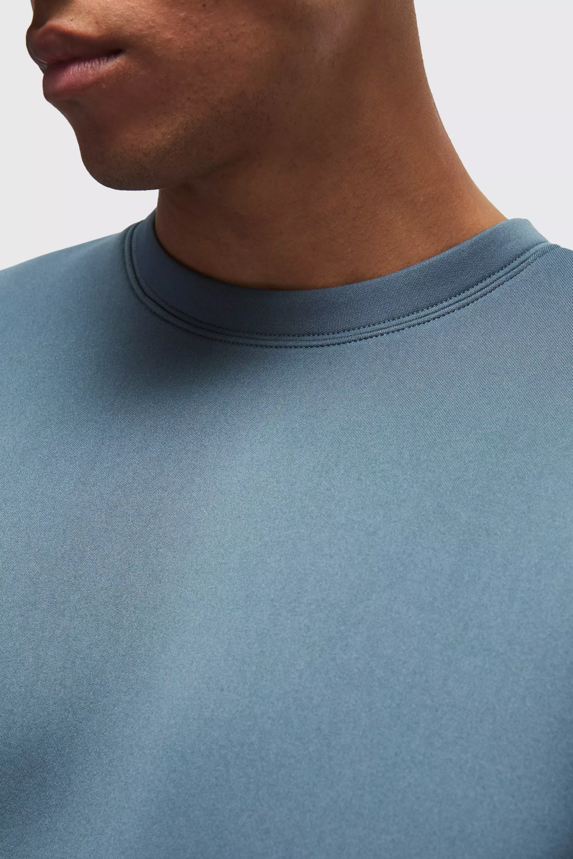 Slate blue Oversized Boxy Bonded Scuba Sweatshirt alternative image