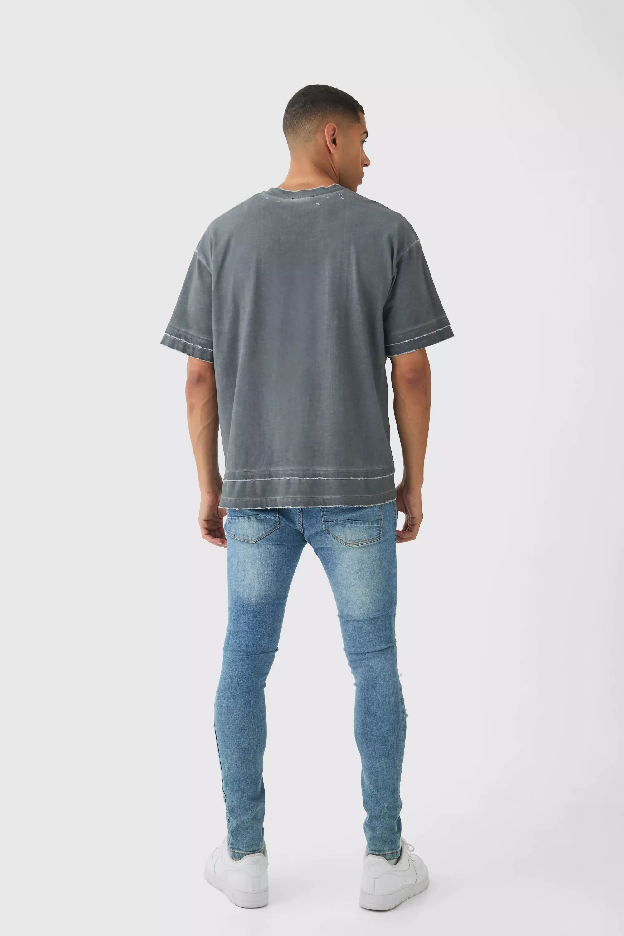 Light blue Gescheurde Skinny Fit Jeans alternatieve afbeelding