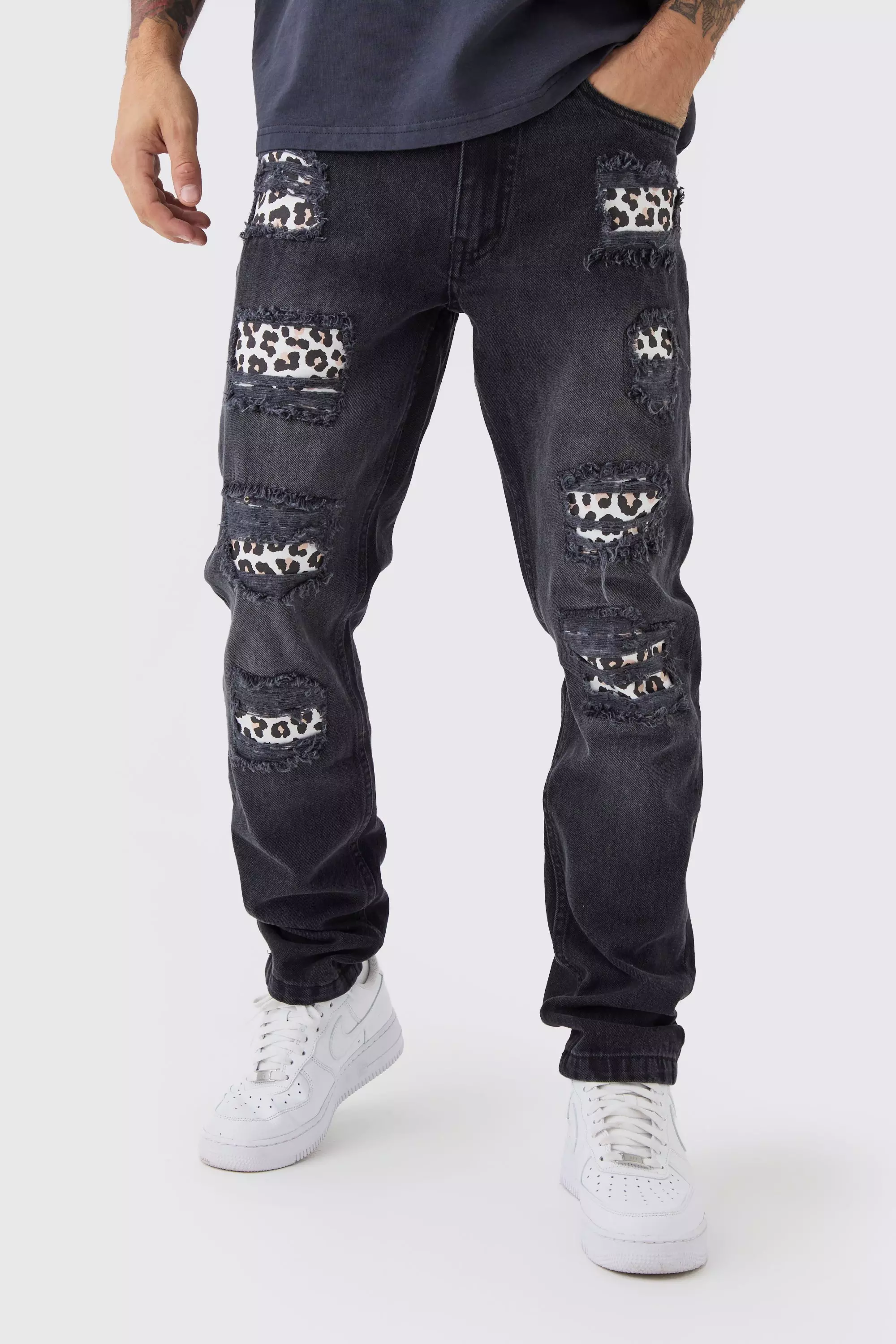 Boohooman fashion ripped jeans