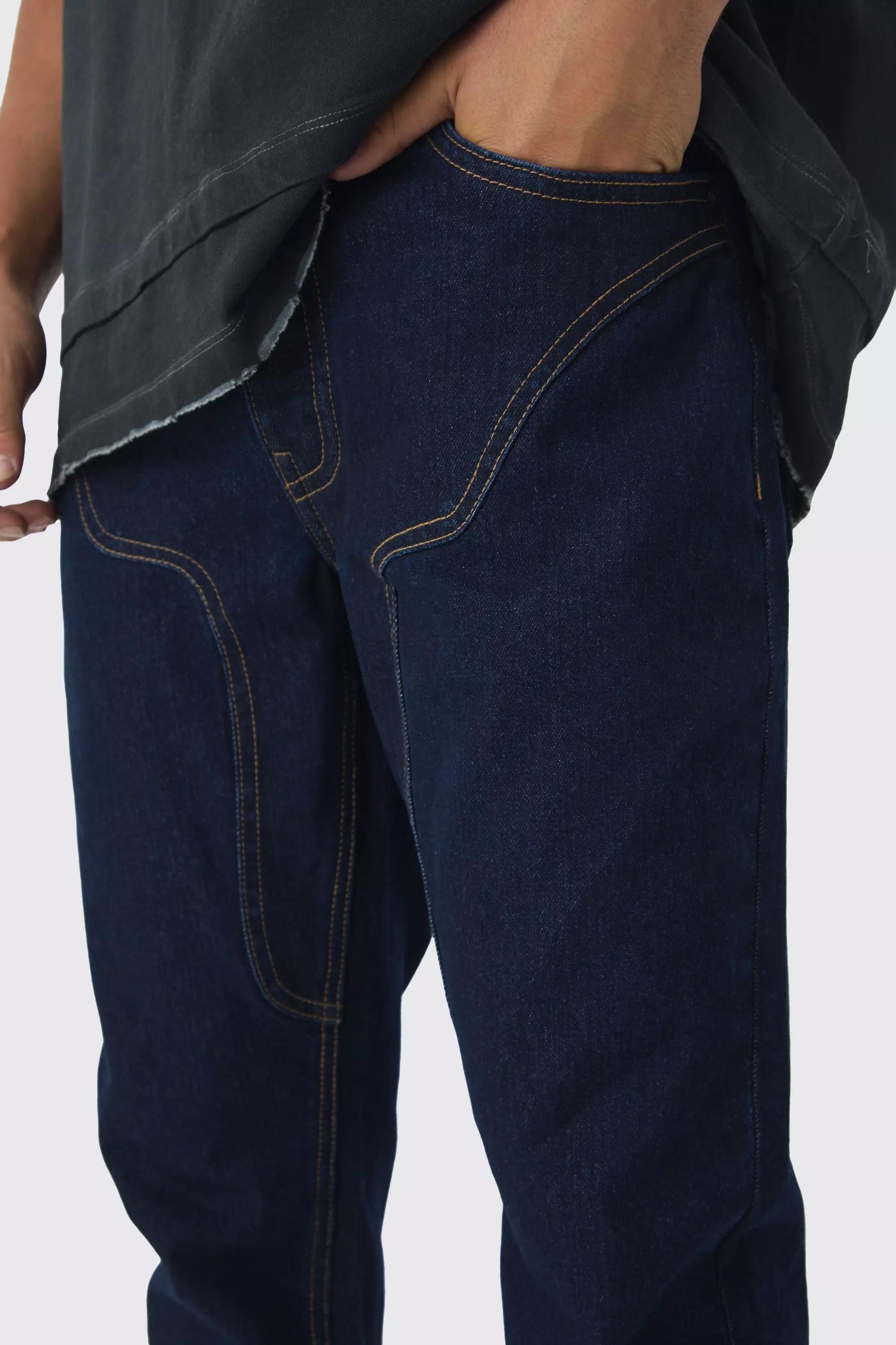 Indigo Slim Rigid Carpenter Denim Jeans alternative image