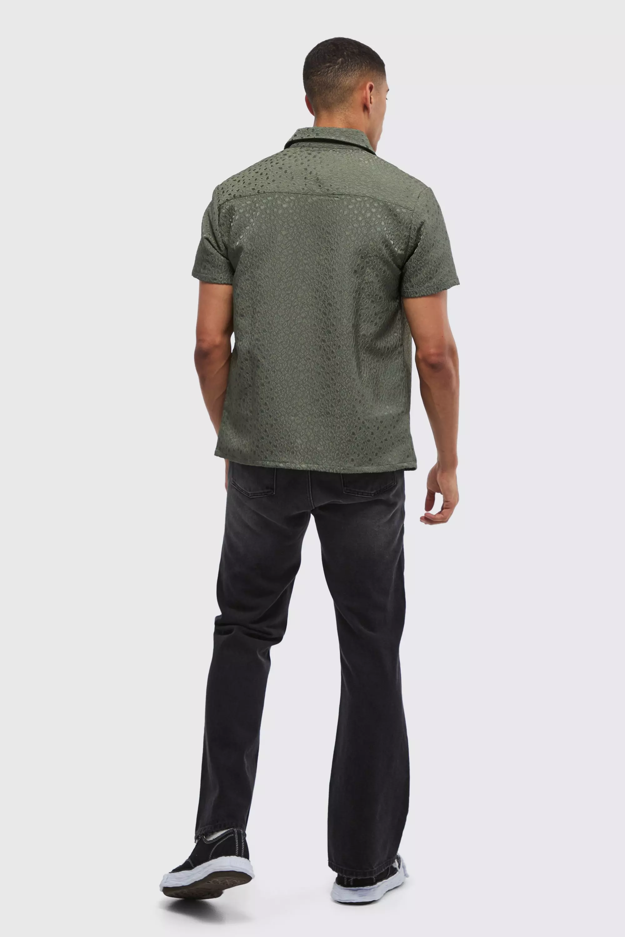 Chemise droite à imprimé léopard, Gun metal autre image