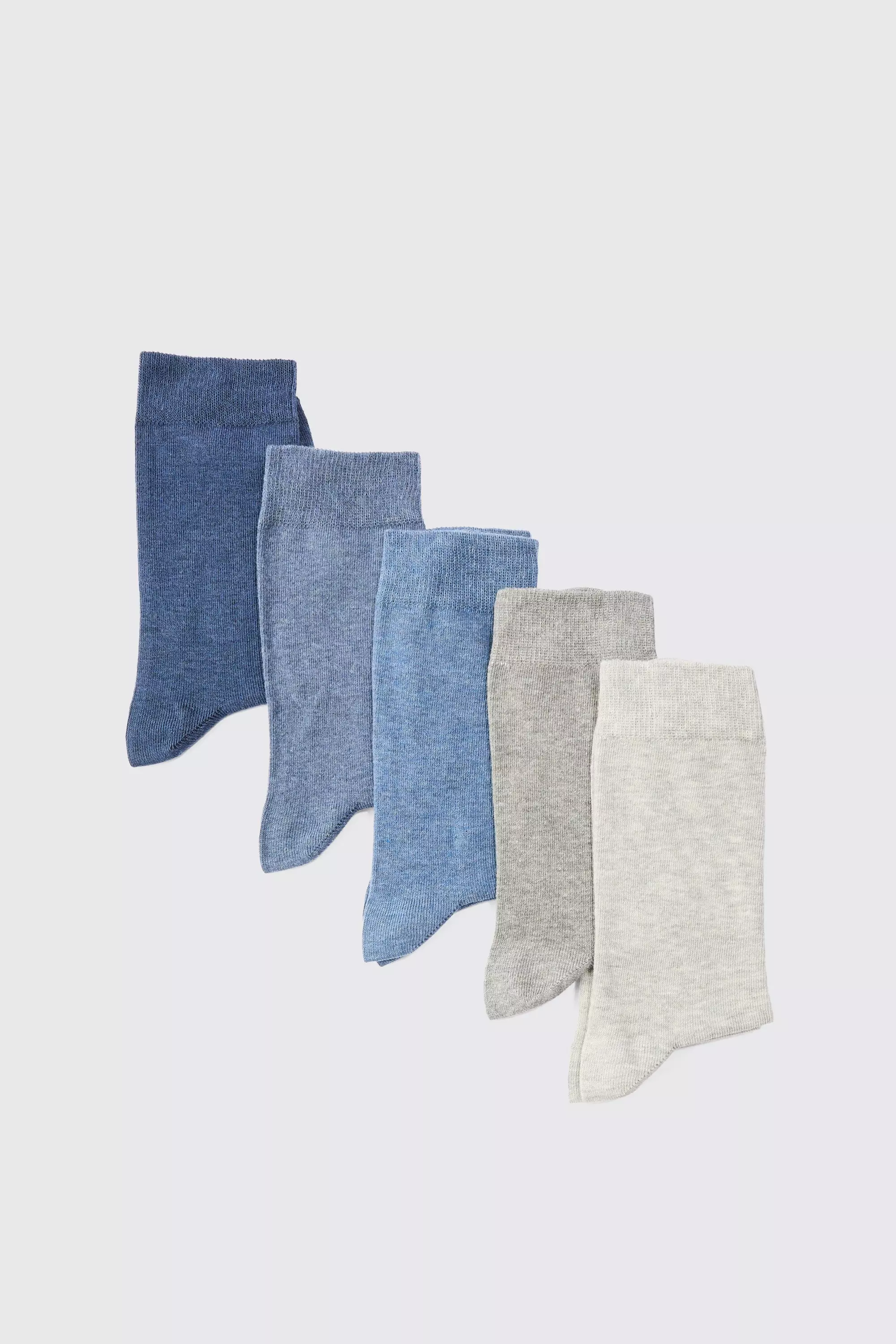 5 Pack Plain Socks Multi