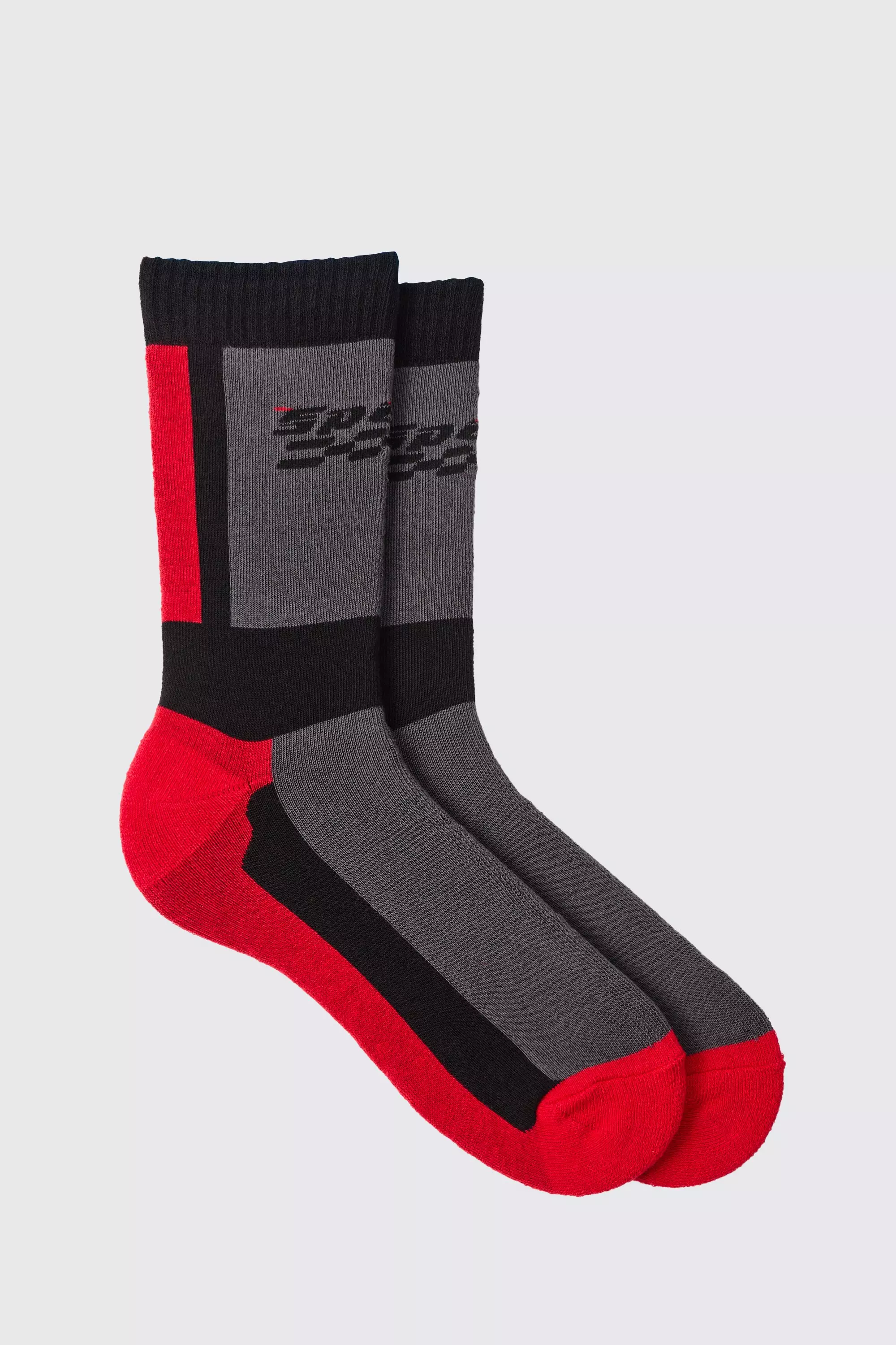 Moto Racing Colour Block Socks Red