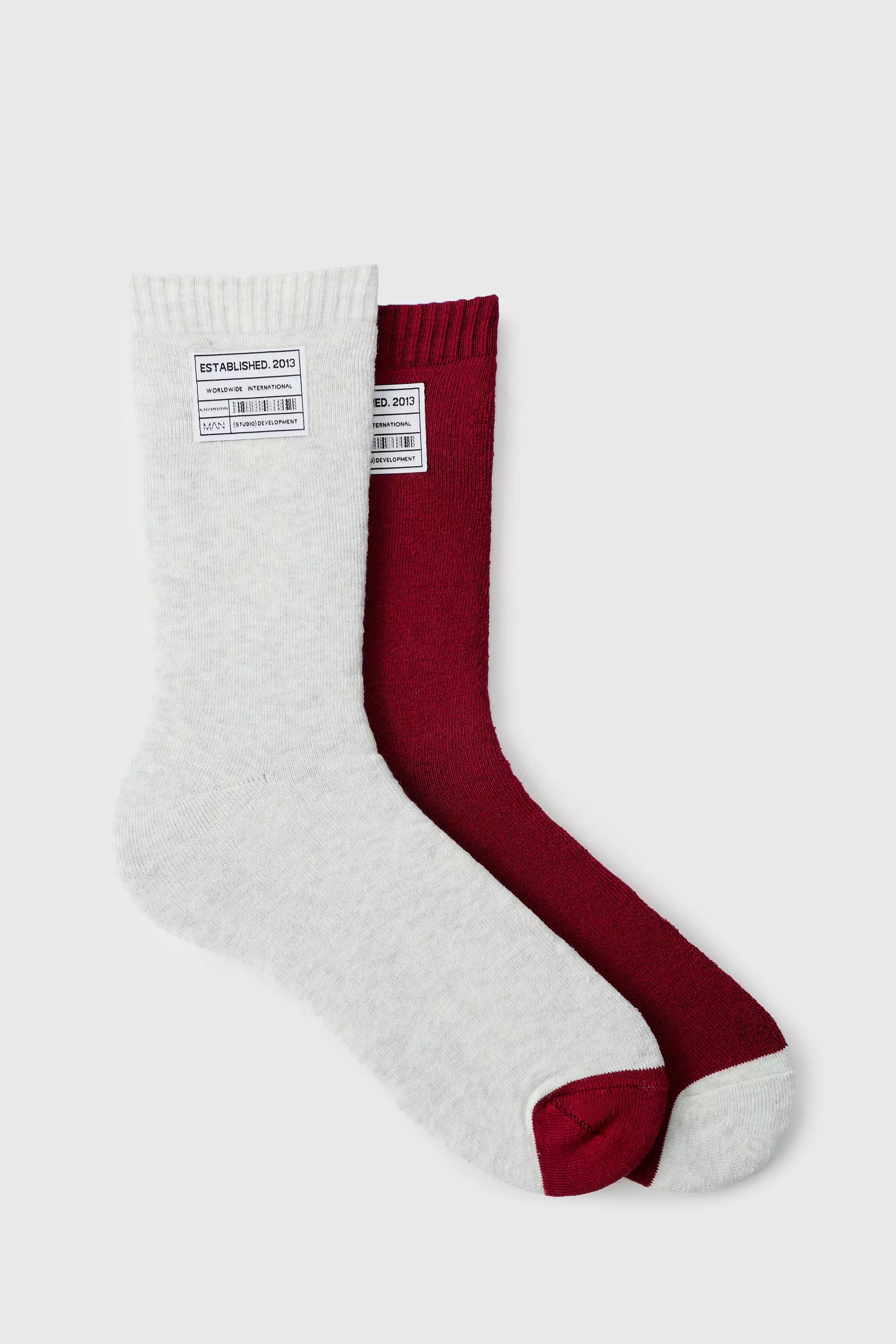 Multi 2 Pack Woven Tab Lounge Socks alternative image