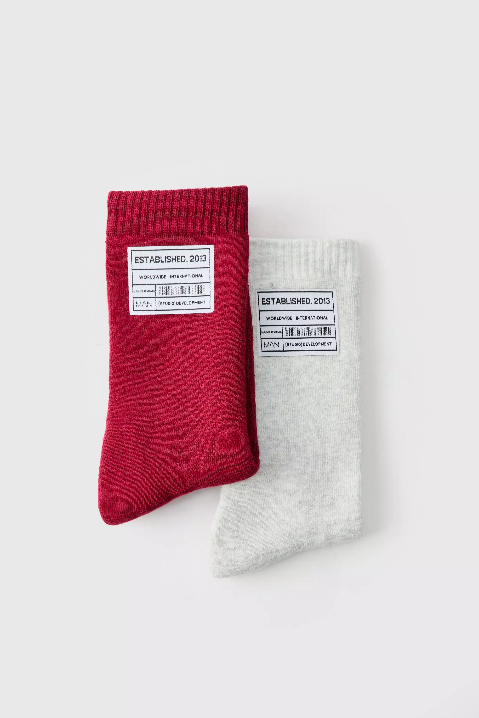 Multi 2 Pack Woven Tab Lounge Socks alternative image