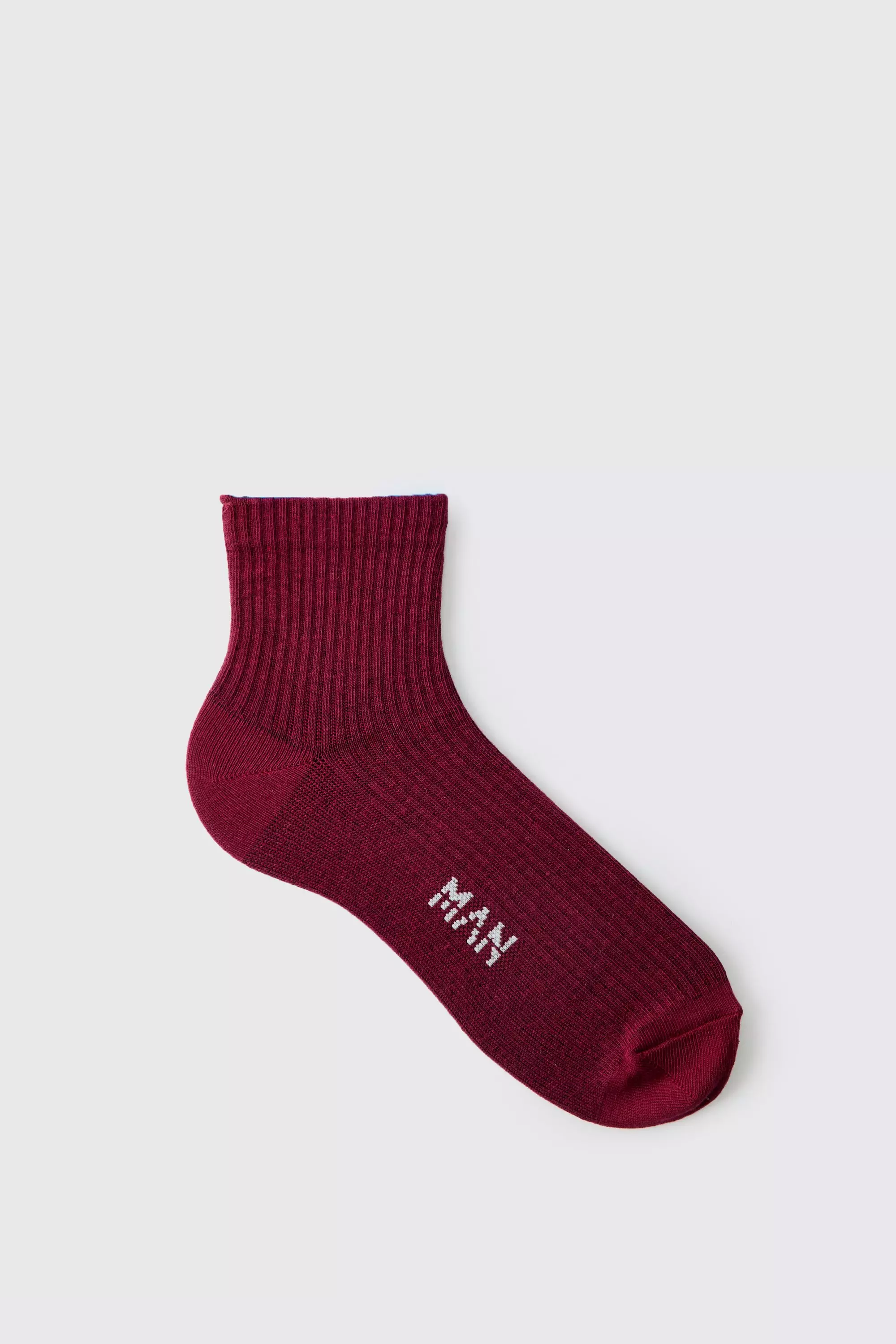 2er-Pack Socken mit Man-Etikett, Burgundy alternatives Bild