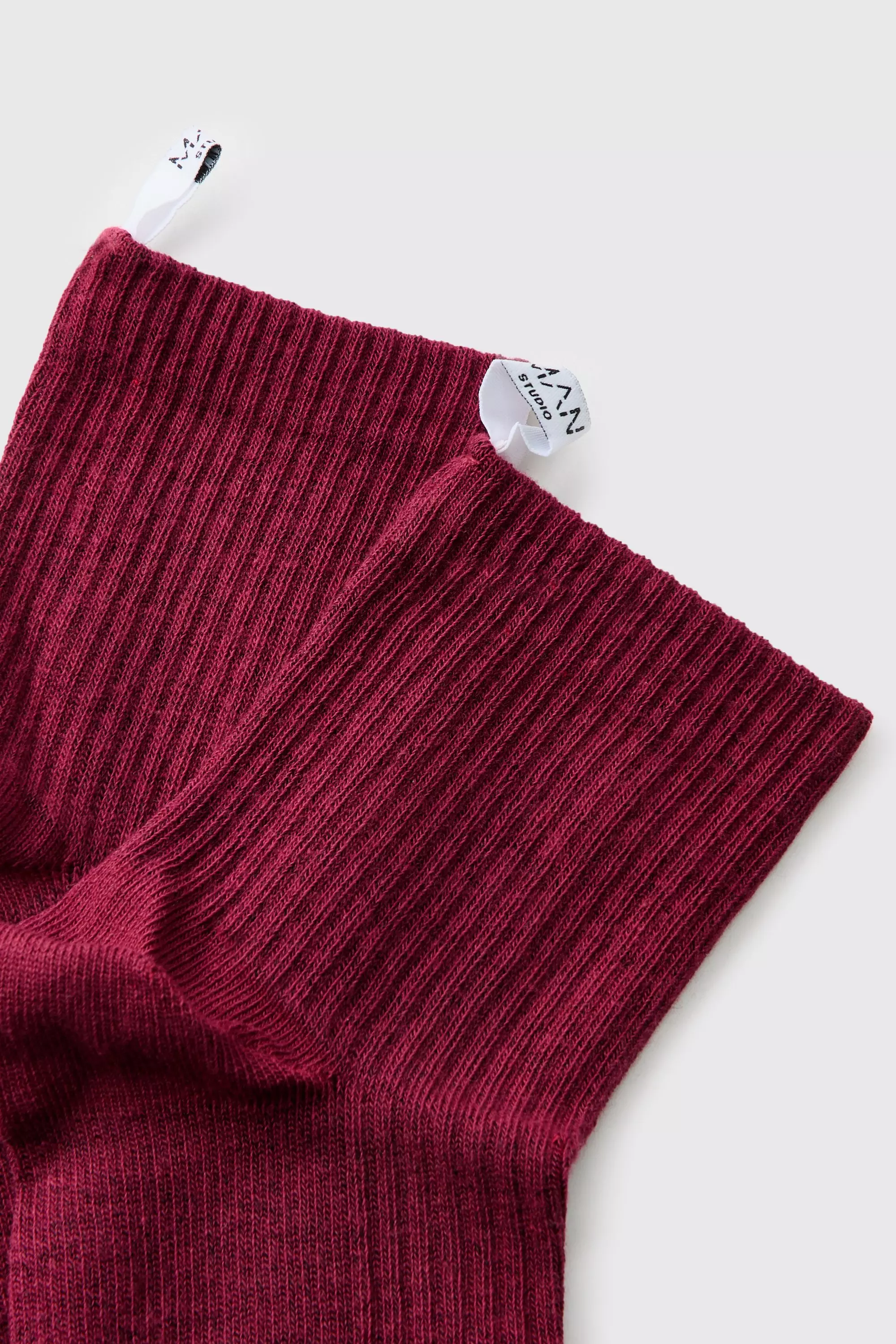 2er-Pack Socken mit Man-Etikett, Burgundy alternatives Bild
