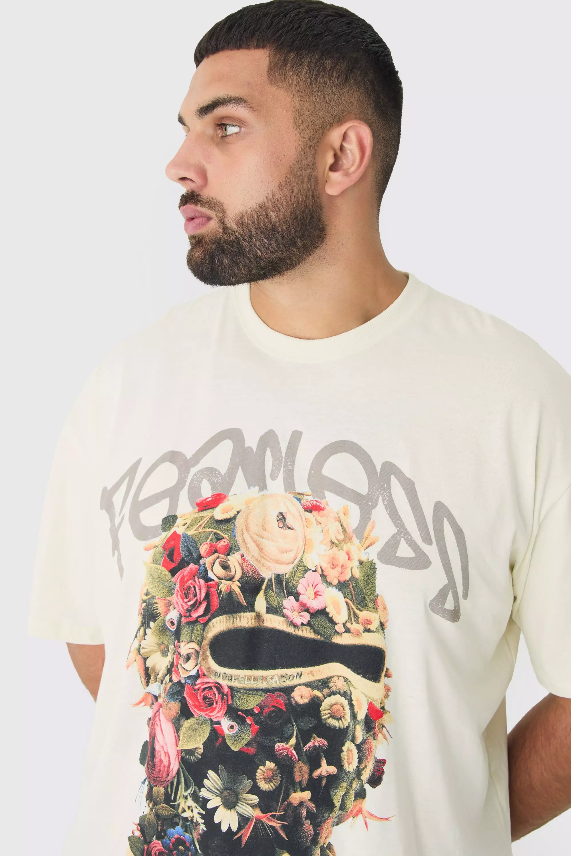 Stone Plus Oversized Fearless Floral Balaclava T-shirt alternative image
