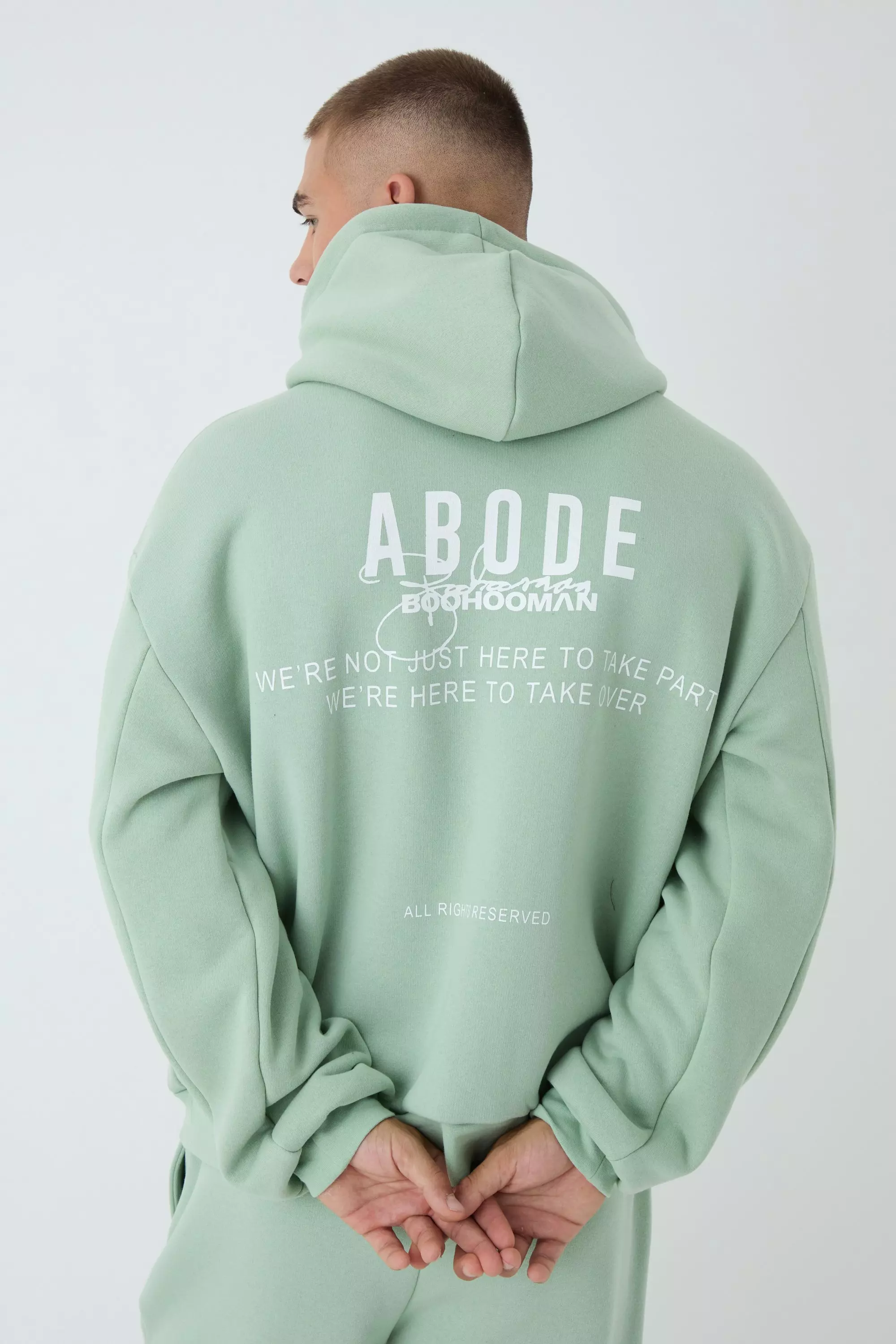 Sage Green Oversized Boxy ABODE Hoodie