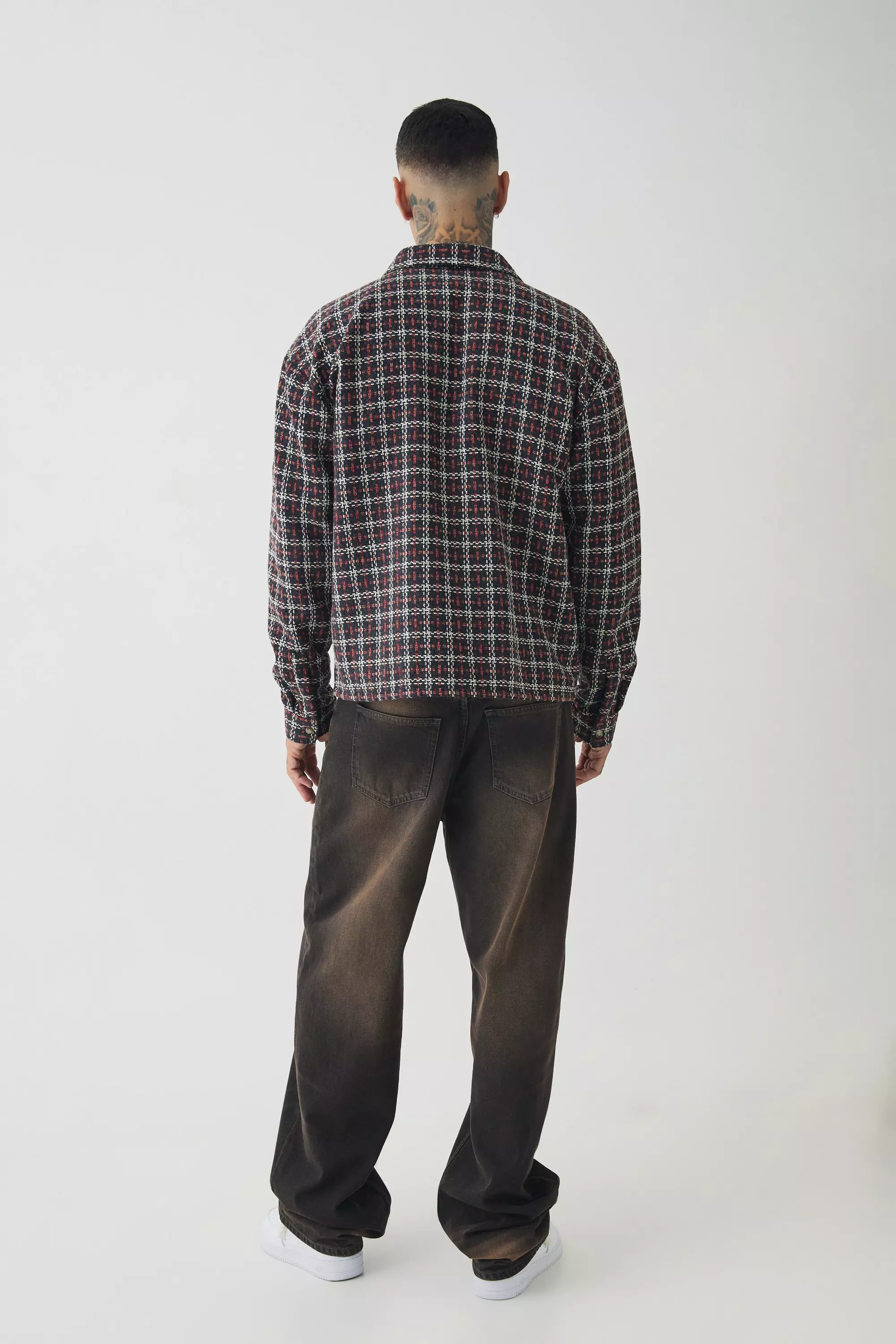 Stone Tall Heavy Weight Boucle Shacket alternative image