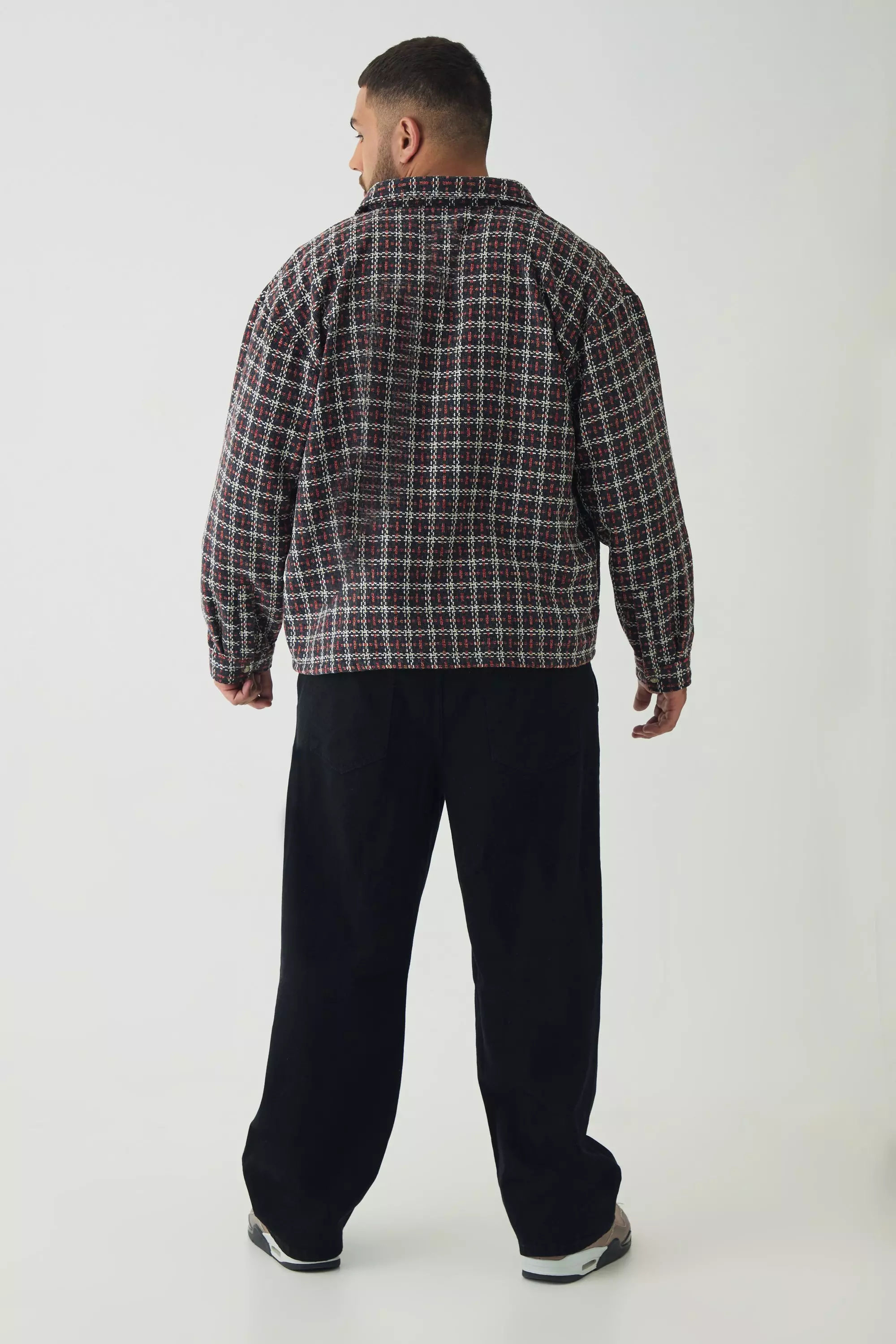 Black Plus Heavy Weight Boucle Overshirt alternative image