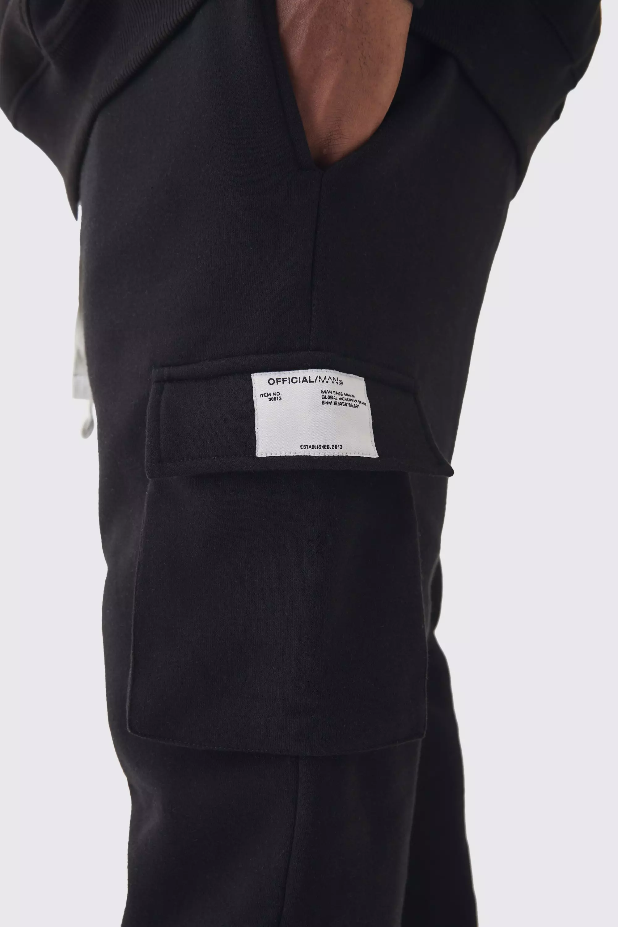 Grande taille - Jogging cargo skinny, Black autre image