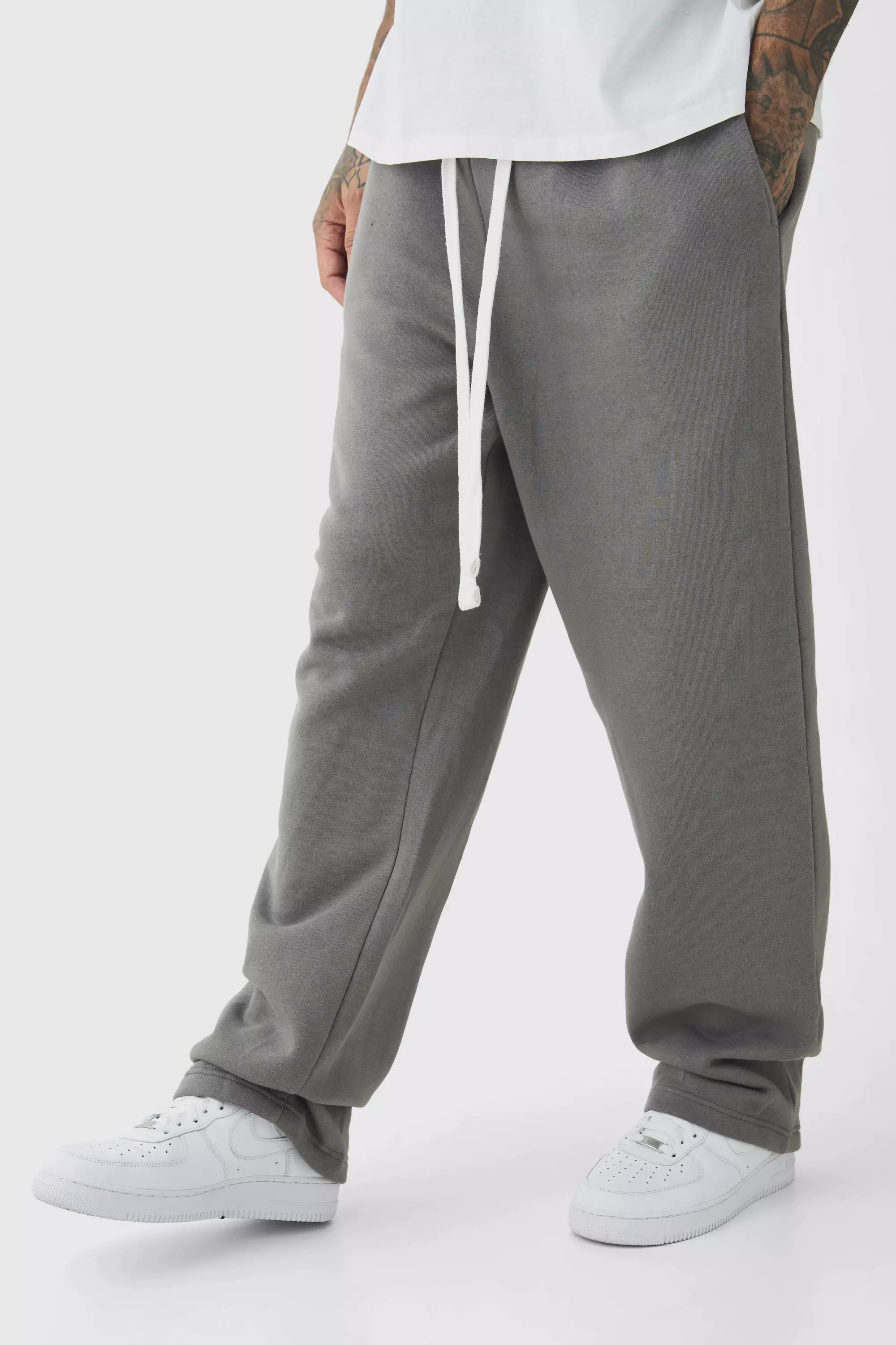 Charcoal Tall Oversized Drop Crotch Joggers alternative image