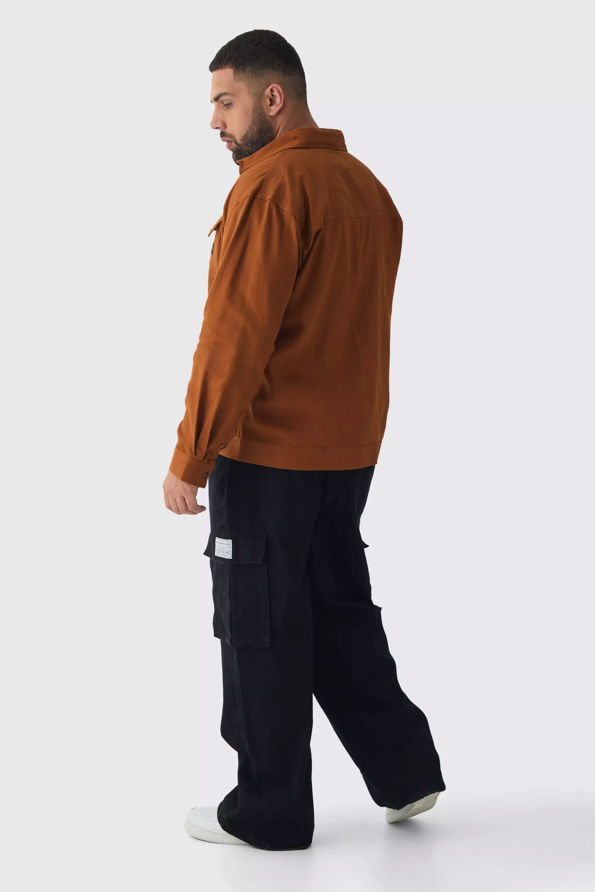 Grande taille - Surchemise en beige, Tan autre image