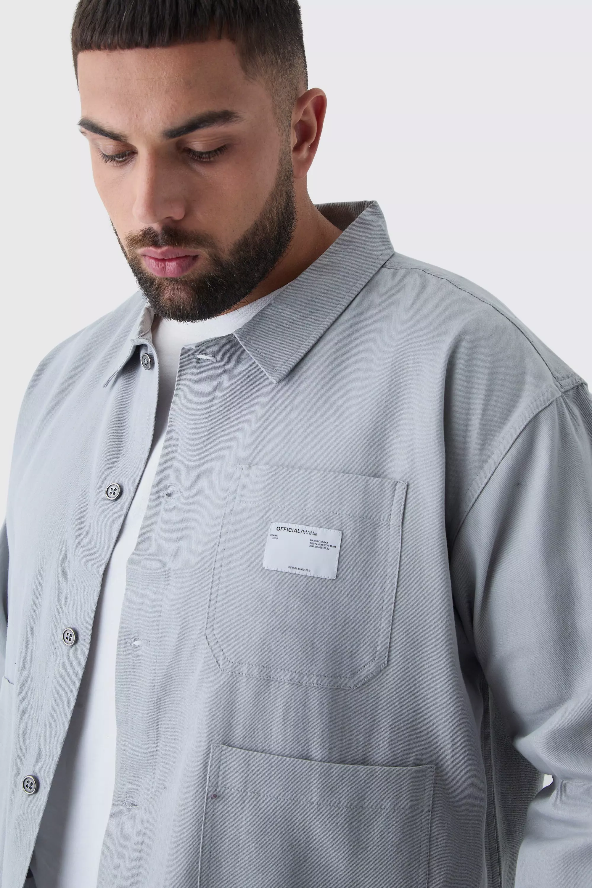 Grande taille - Surchemise à poches, Grey autre image