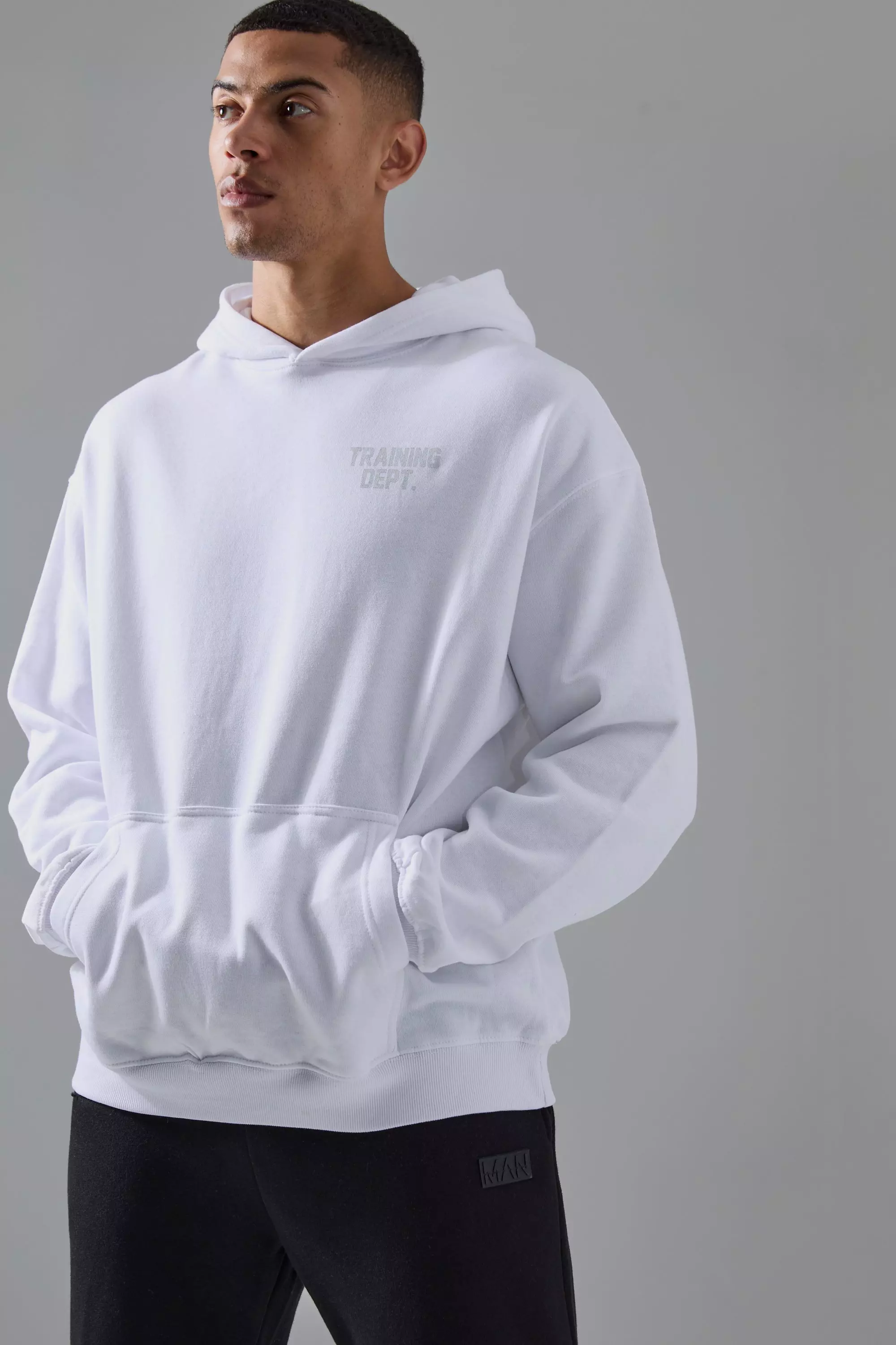 White Man Active Training Dept Oversized Hoodie