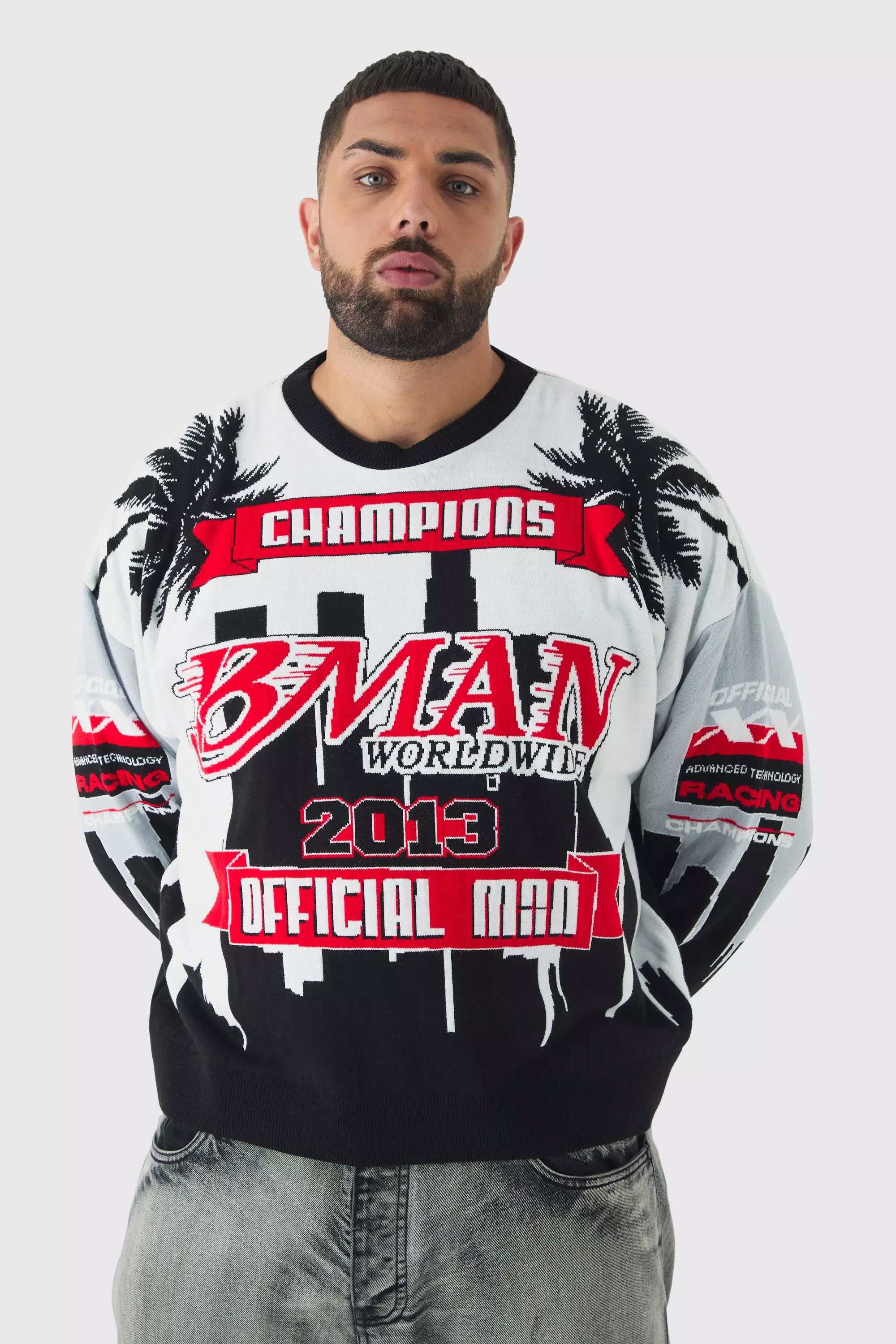 Plus Sweatshirt mit Moto-Print, Black alternatives Bild