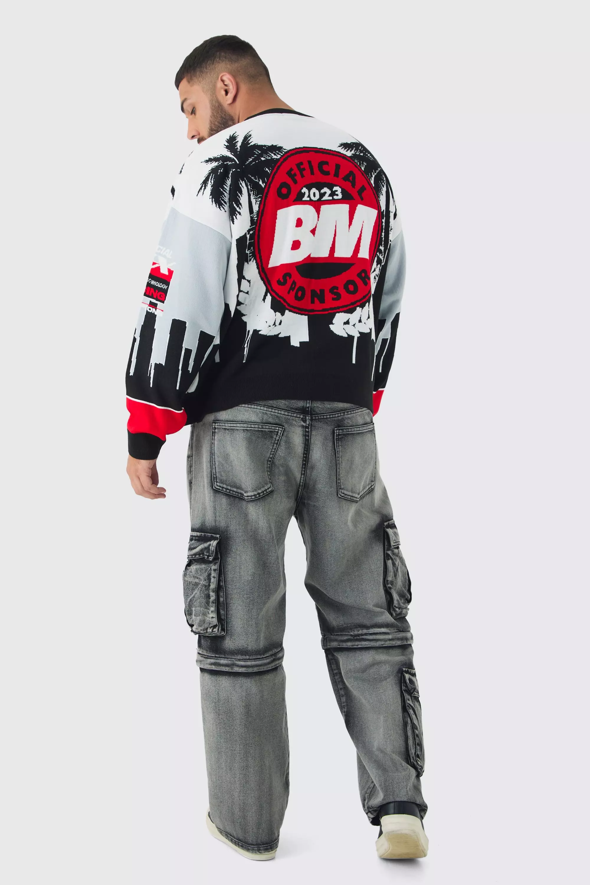 Plus Sweatshirt mit Moto-Print, Black alternatives Bild